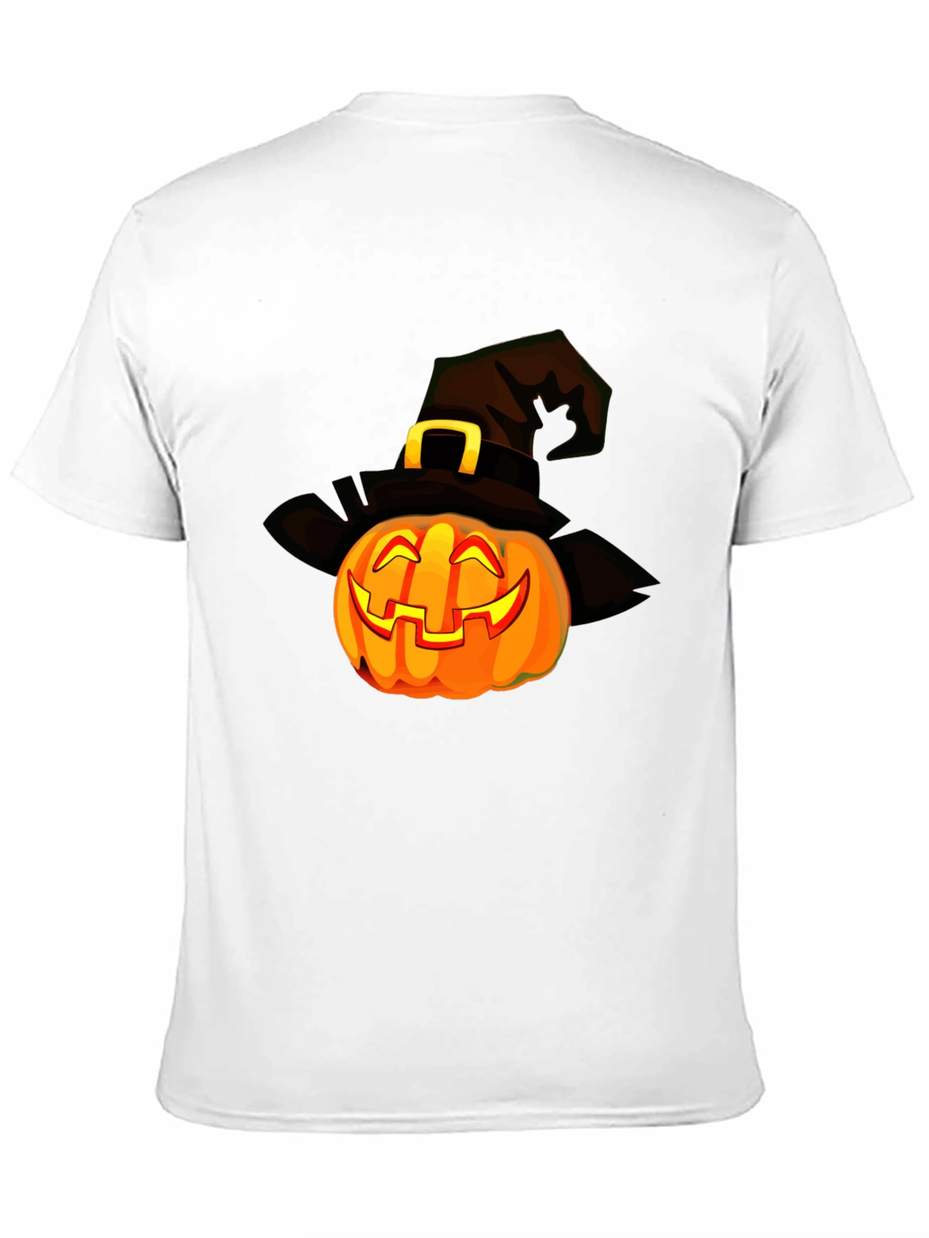 Halloween Pumpkin Witch Hat Graphic T-Shirt