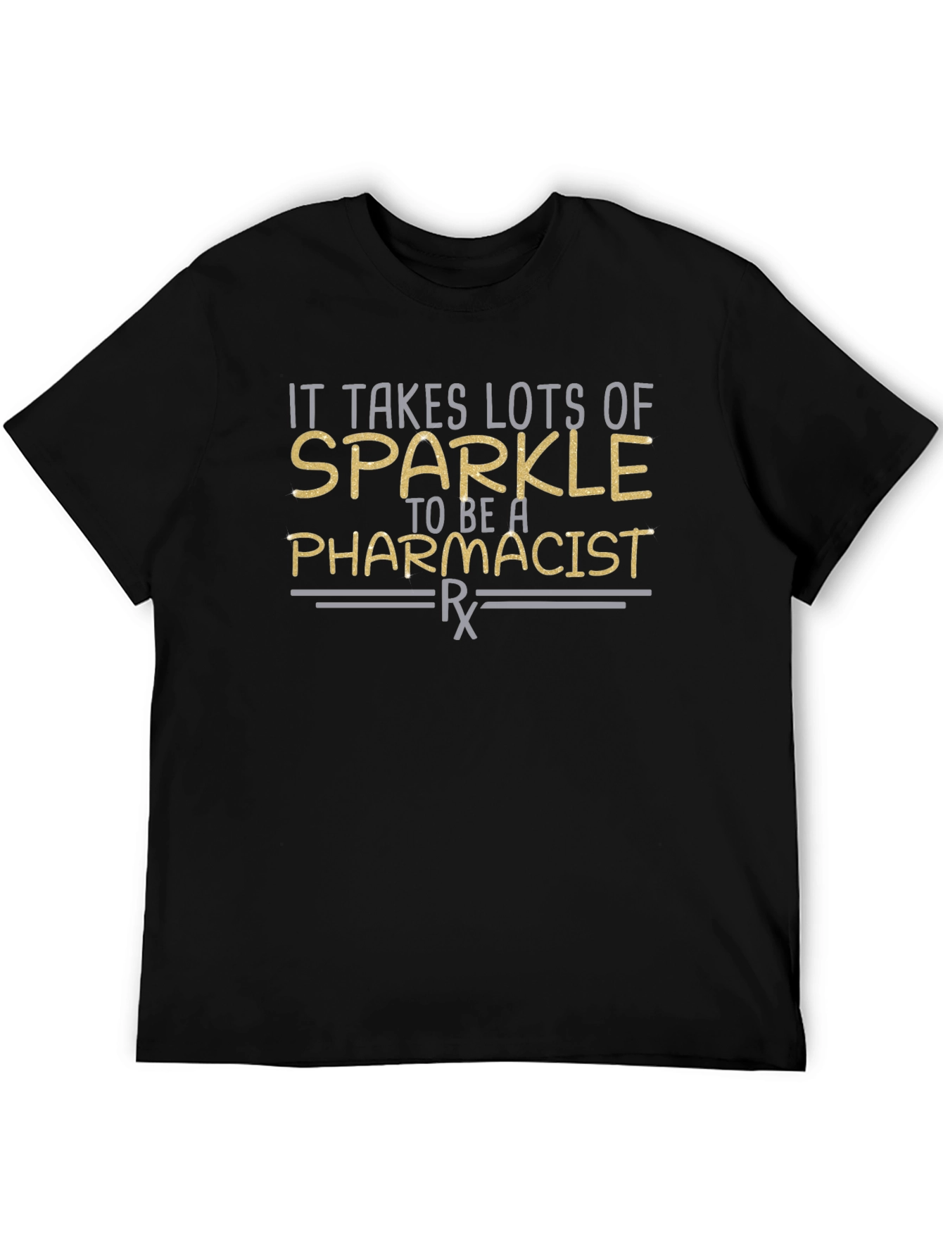 Sparkle Pharmacist T-Shirt - Black Cotton Tee
