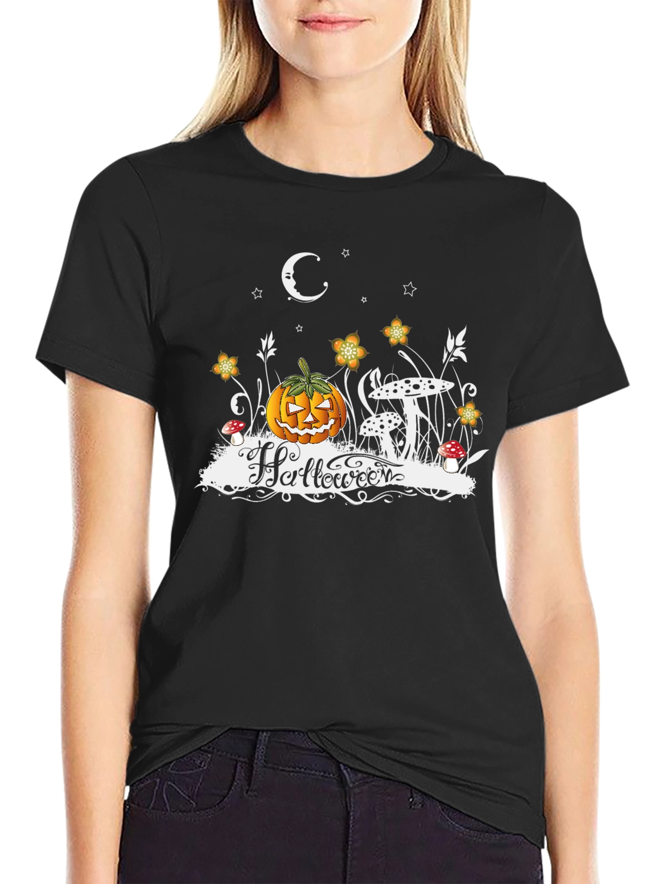 Halloween Pumpkin Moon T-Shirt