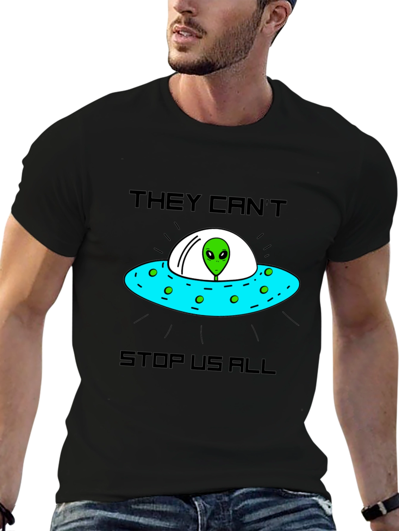They Cant Stop Us Alien UFO T-Shirt