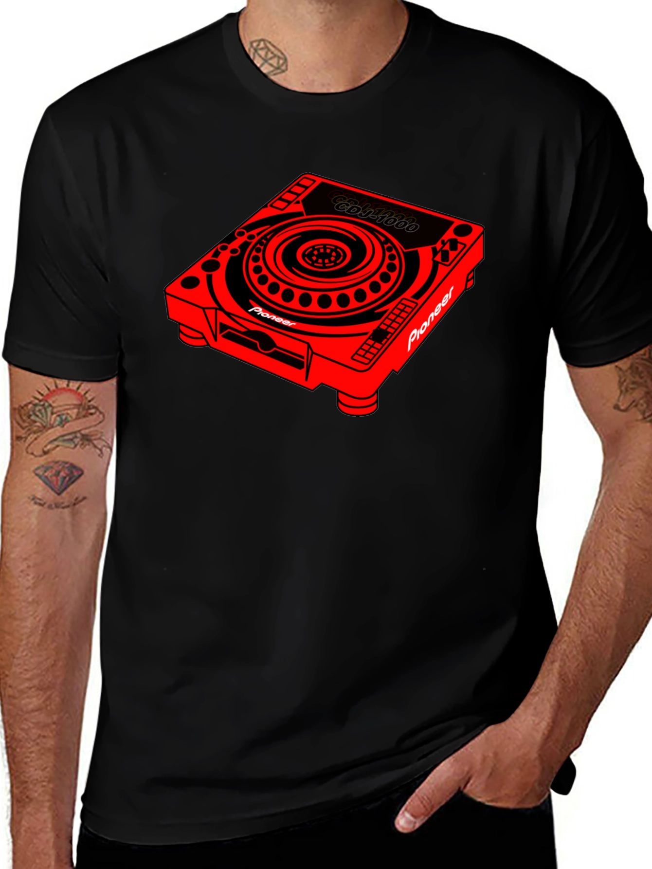 DJ CDJ-1000 Graphic Black Tee