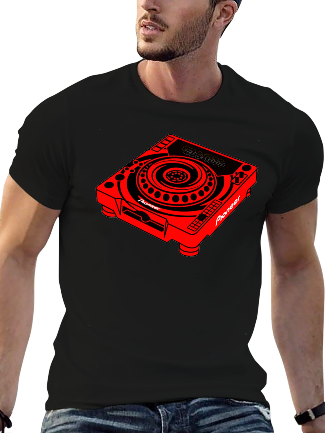 DJ CDJ-1000 Graphic Black Tee