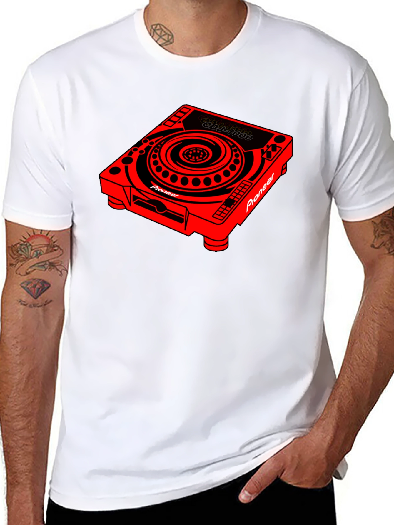 DJ CDJ-1000 Graphic Black Tee