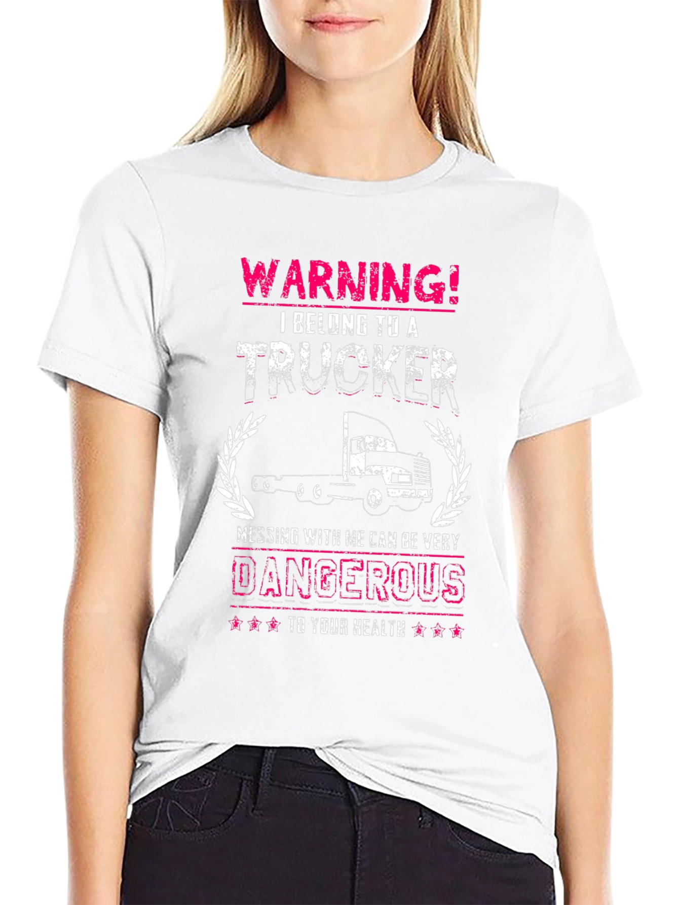 Warning! I Belong To A Trucker T-Shirt