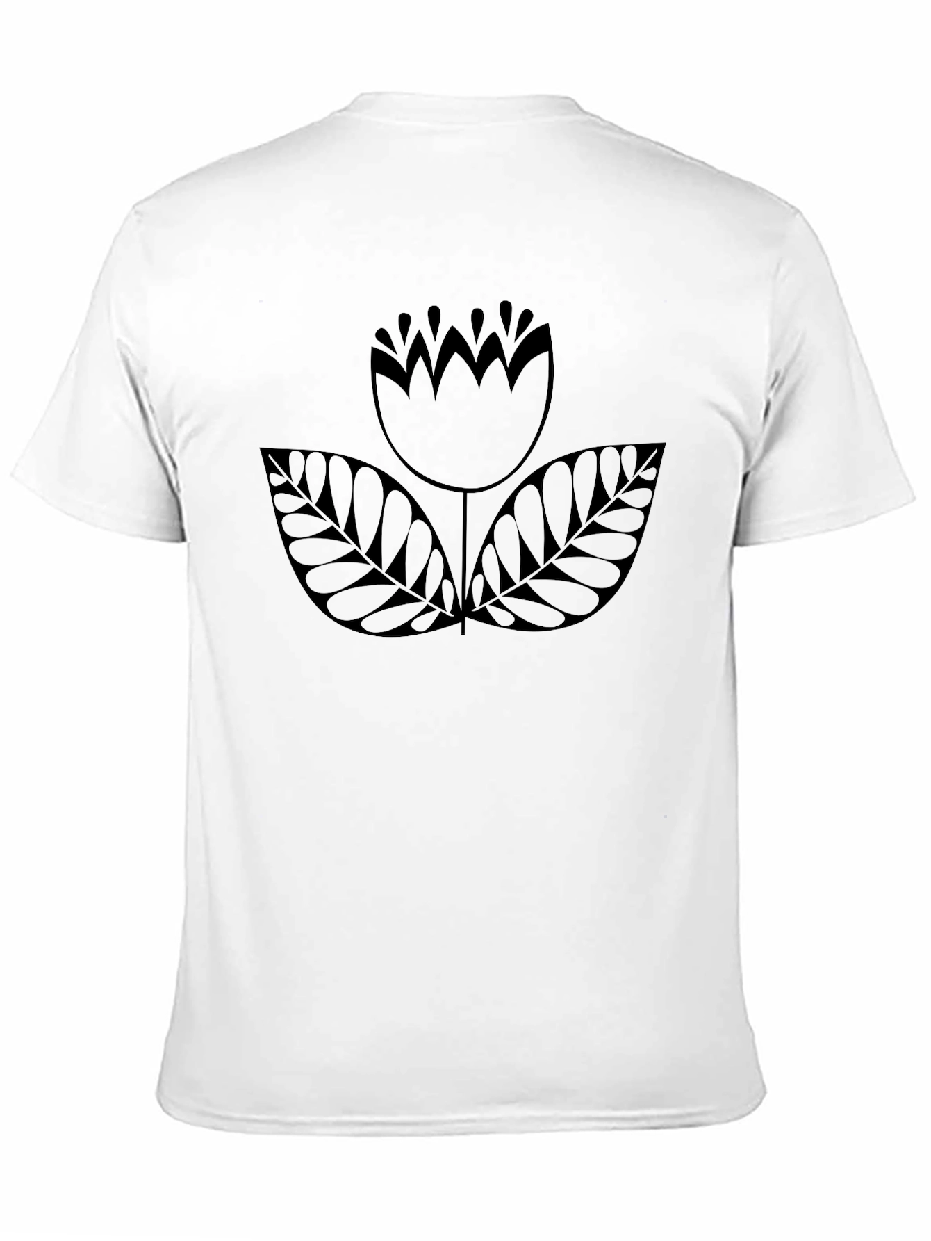 Black Floral Graphic Tee - Casual Style