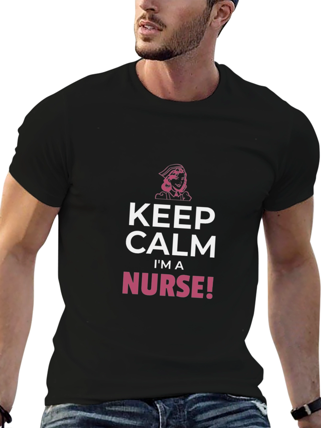Keep Calm Im a Nurse Black T-Shirt