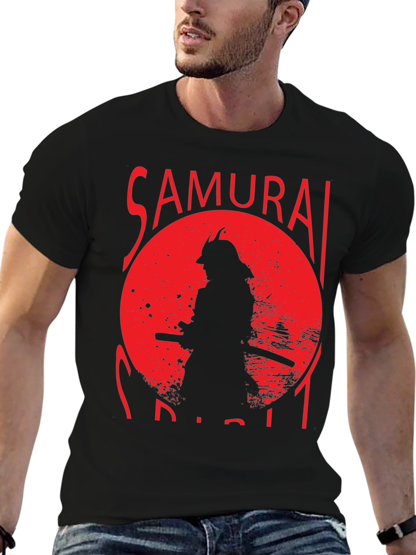 Samurai Spirit Black Graphic Tee