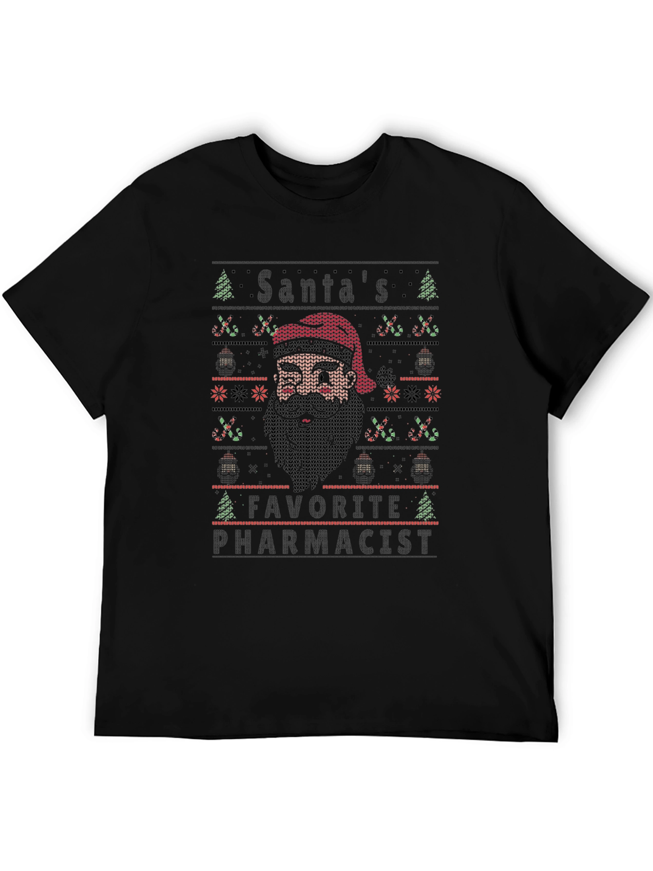 Santas Favorite Pharmacist Ugly Christmas Sweater T-Shirt