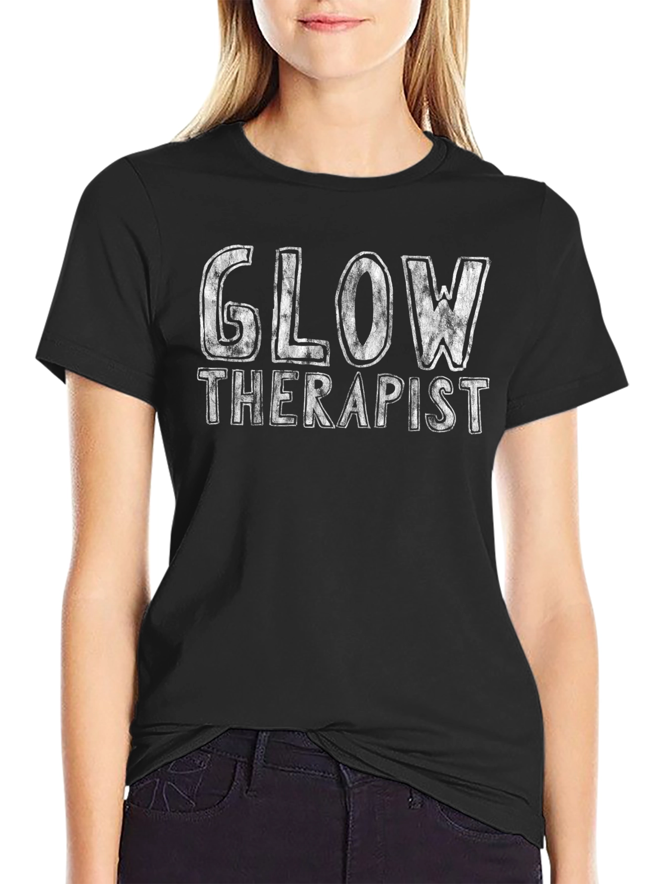 Glow Therapist Graphic T-Shirt - Black