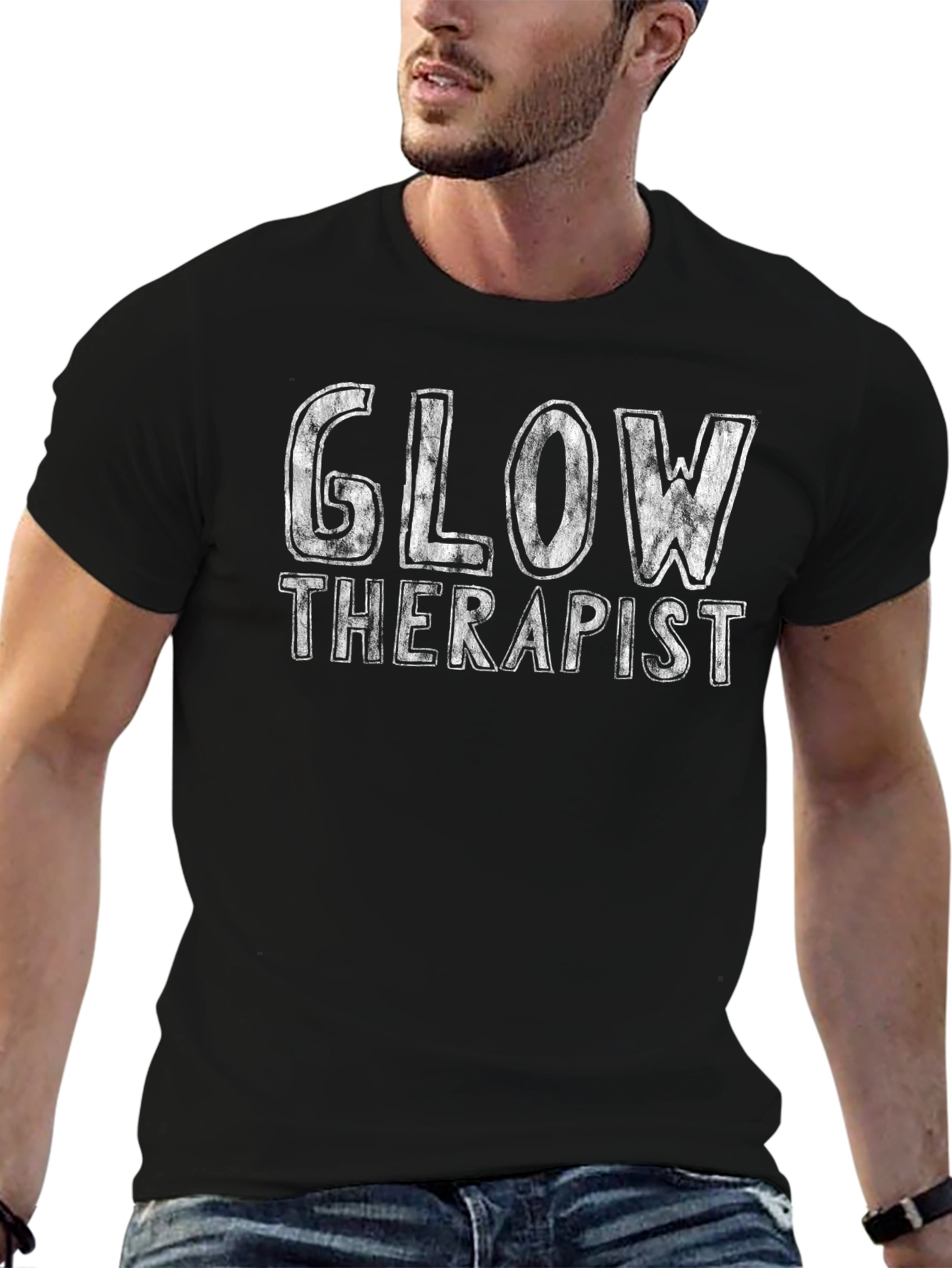 Glow Therapist Graphic T-Shirt - Black