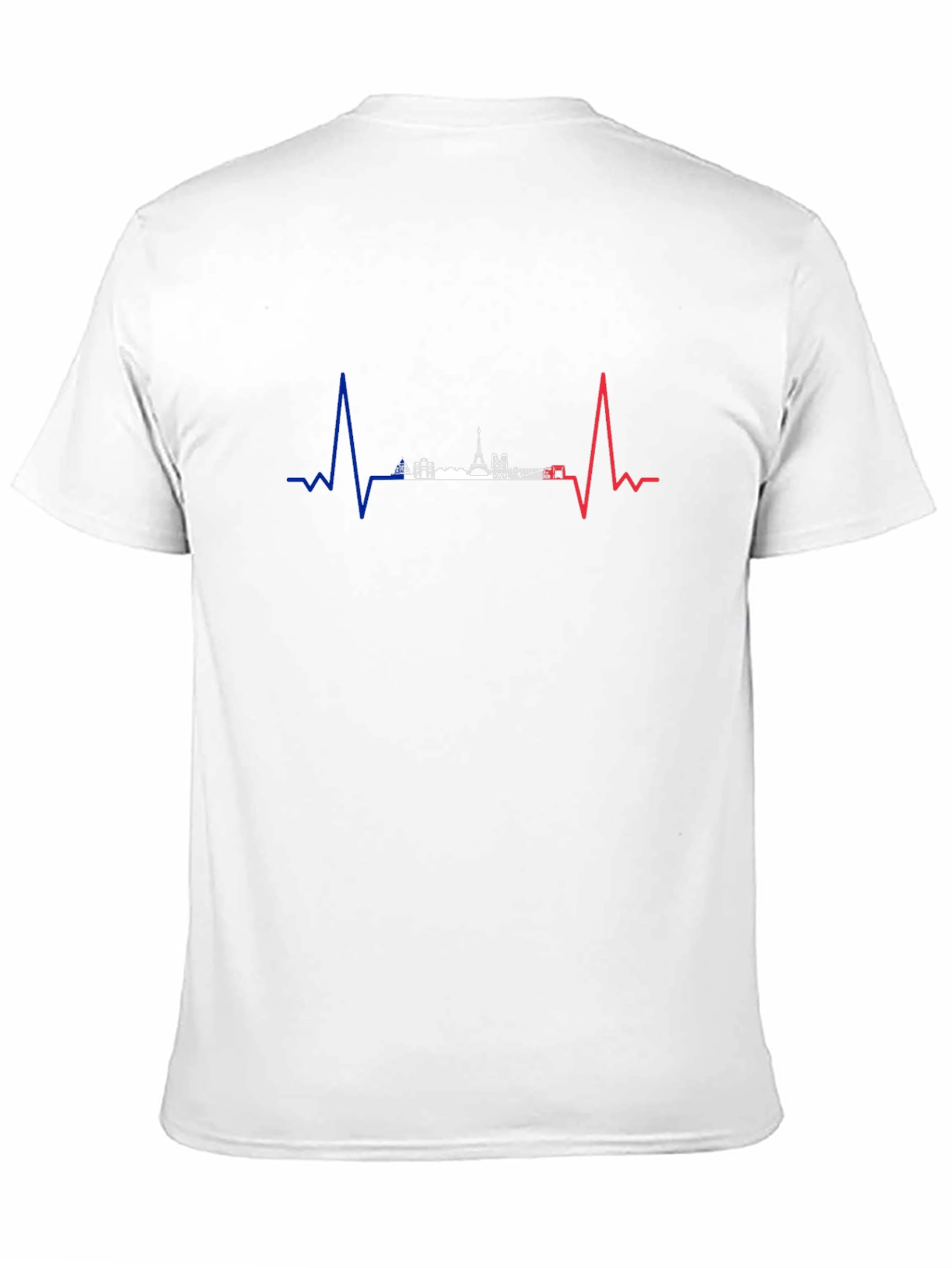 Paris Heartbeat Graphic Tee - Black Cotton T-Shirt