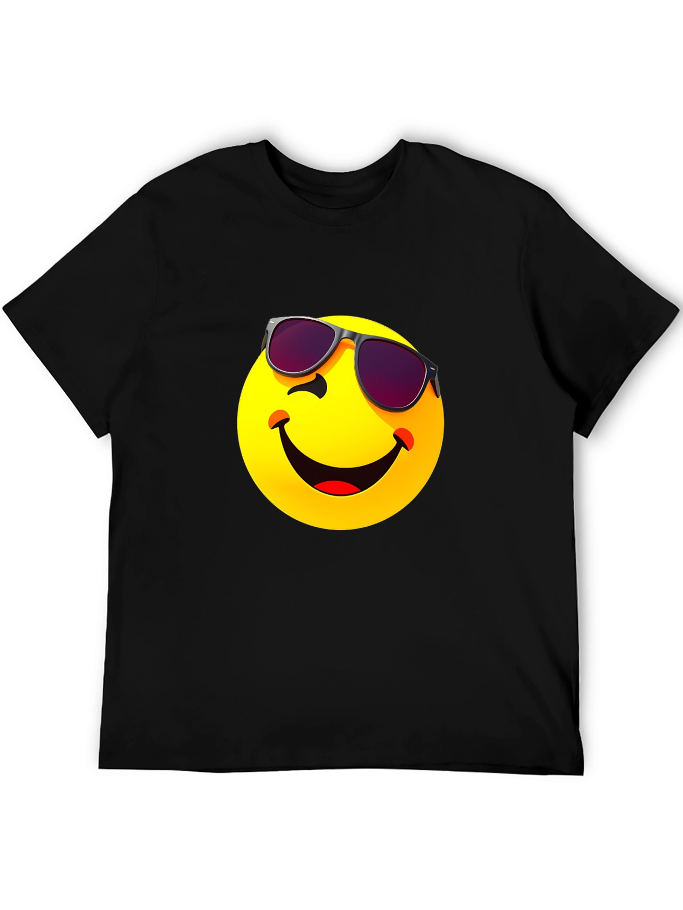 Cool Emoji Graphic T-Shirt - Black