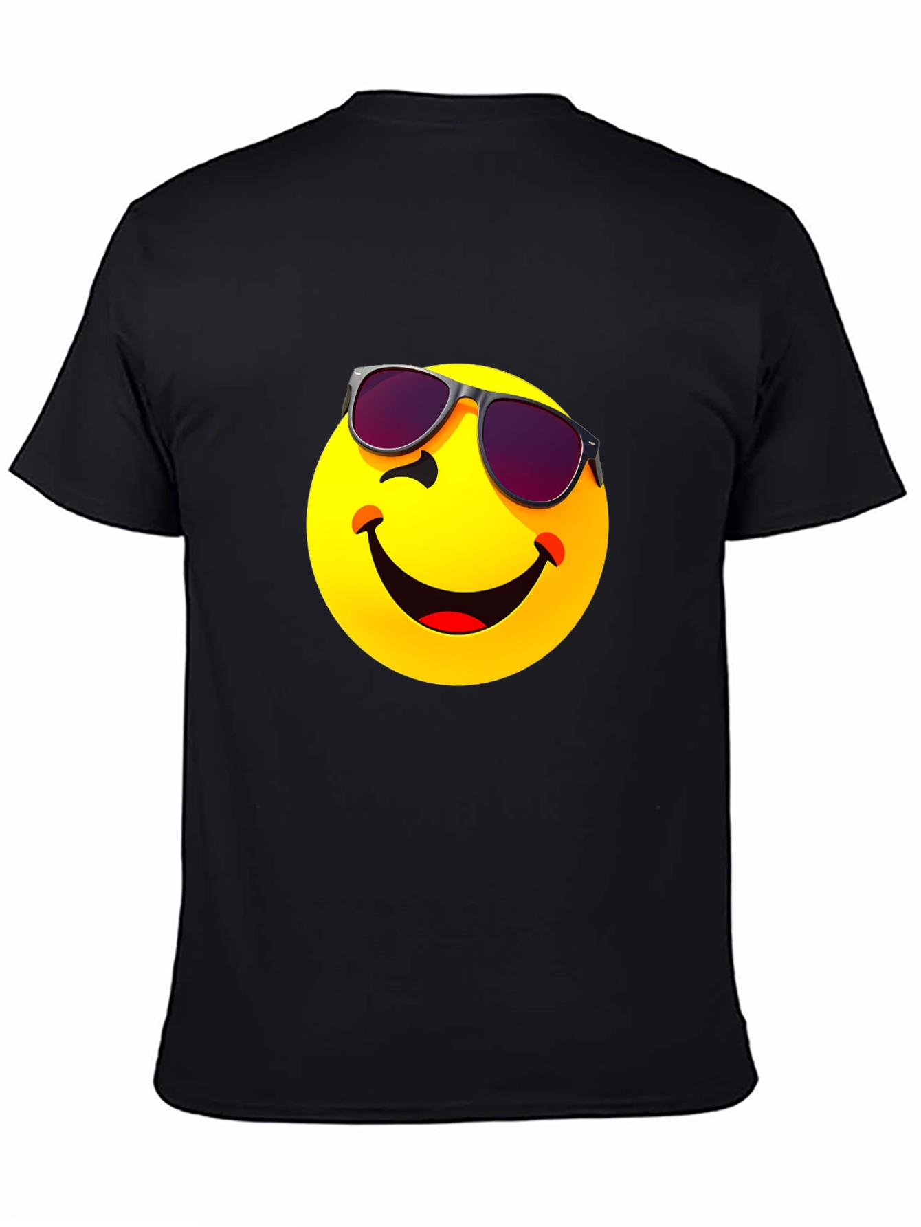 Cool Emoji Graphic T-Shirt - Black