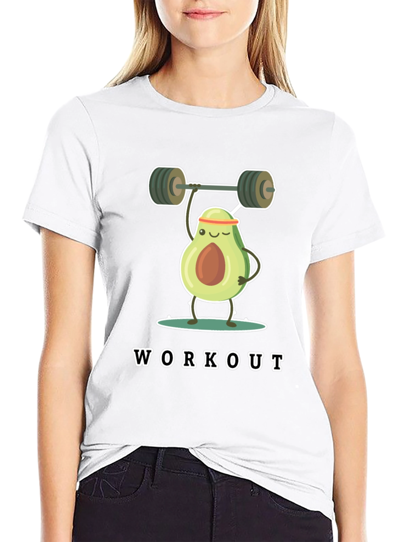 Avocado Workout Black T-Shirt