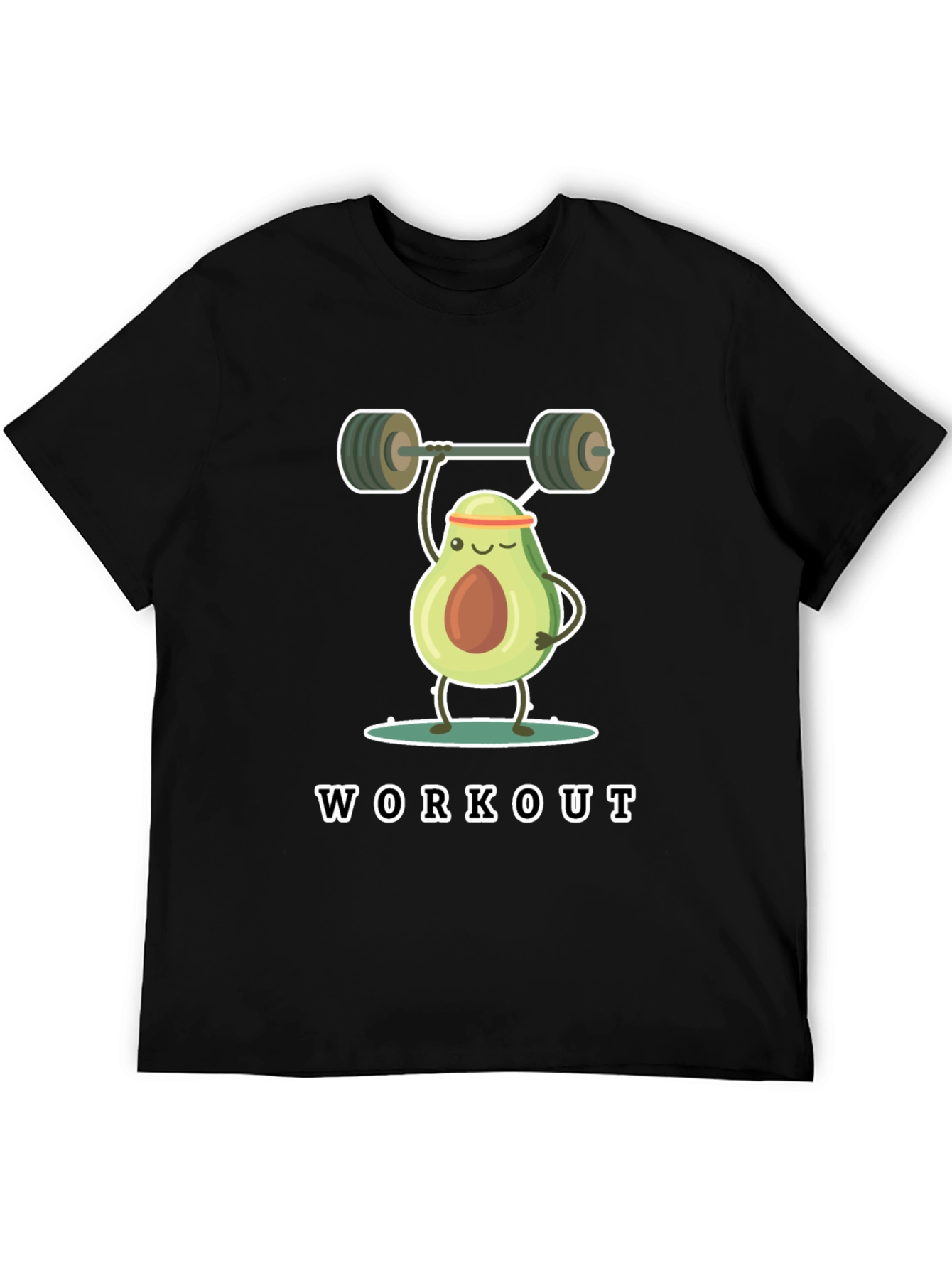 Avocado Workout Black T-Shirt