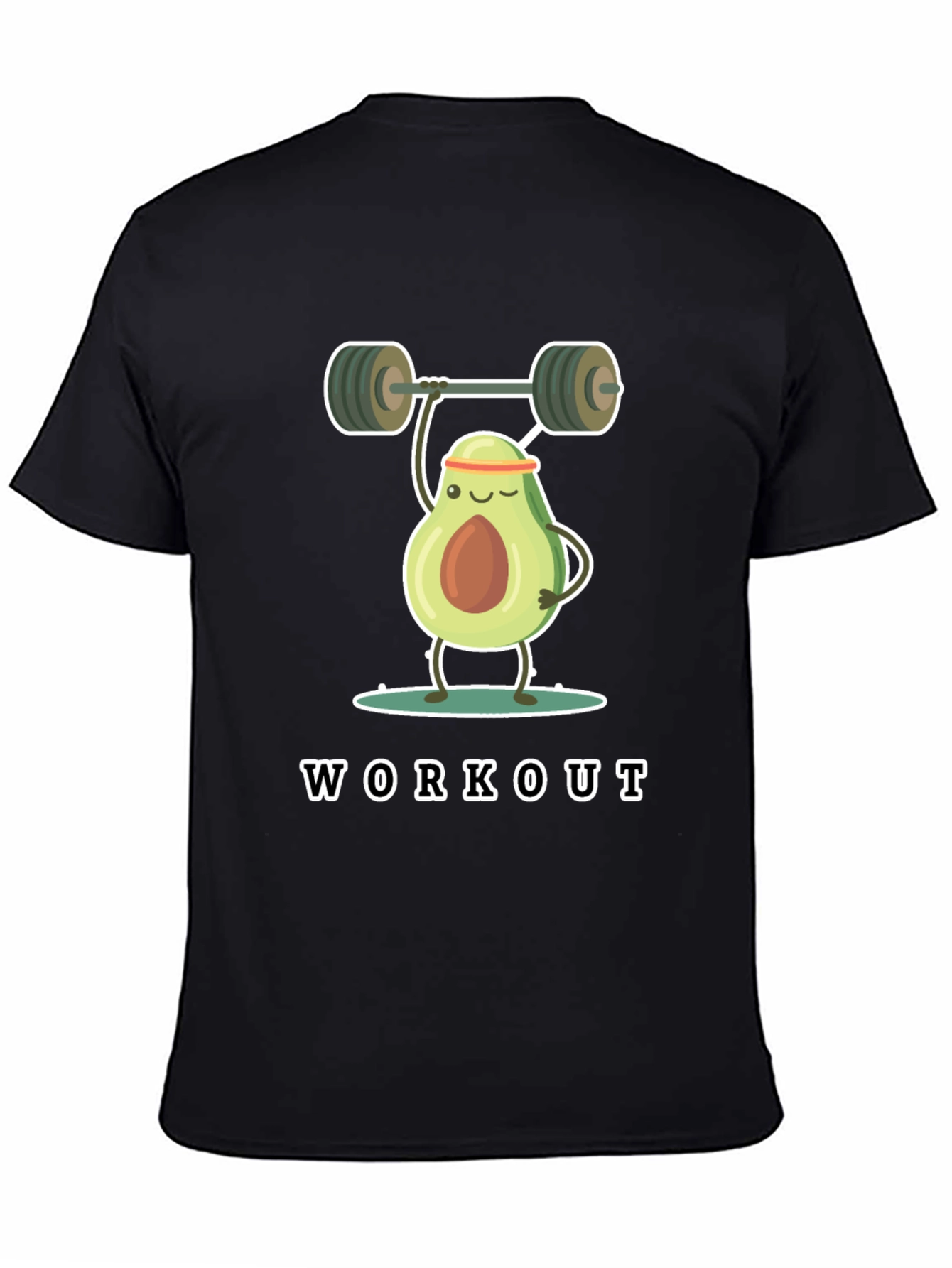 Avocado Workout Black T-Shirt