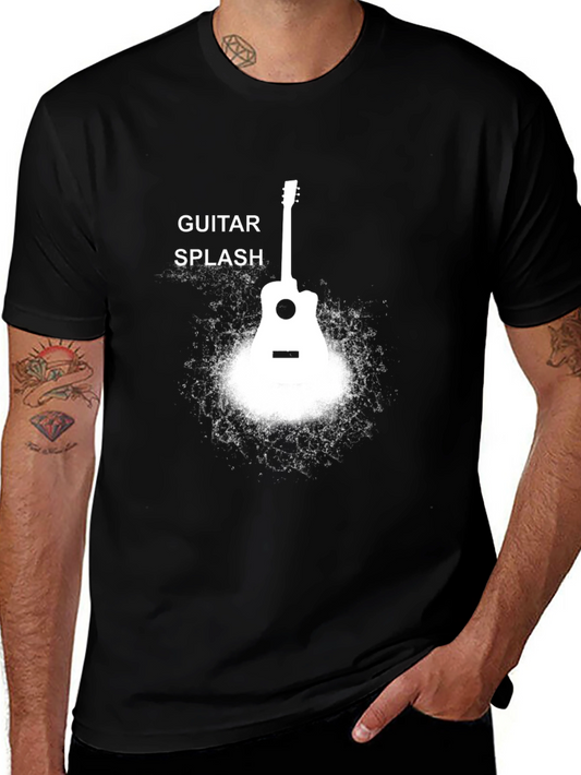 Guitar Splash Black T-Shirt