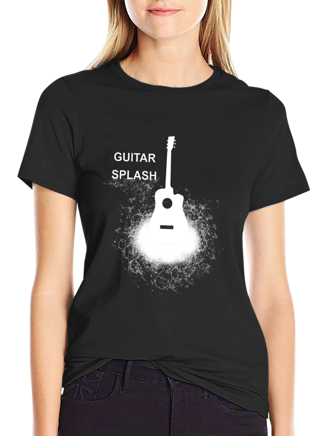 Guitar Splash Black T-Shirt
