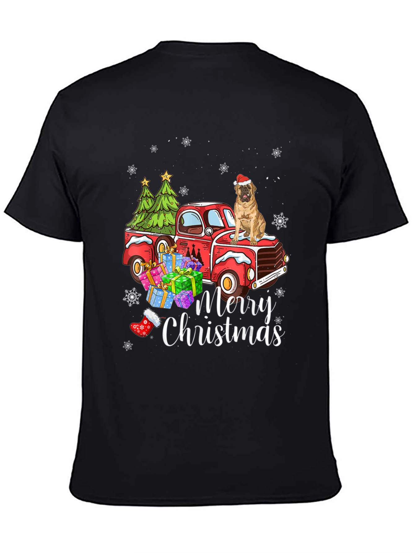 Merry Christmas Dog Truck T-Shirt