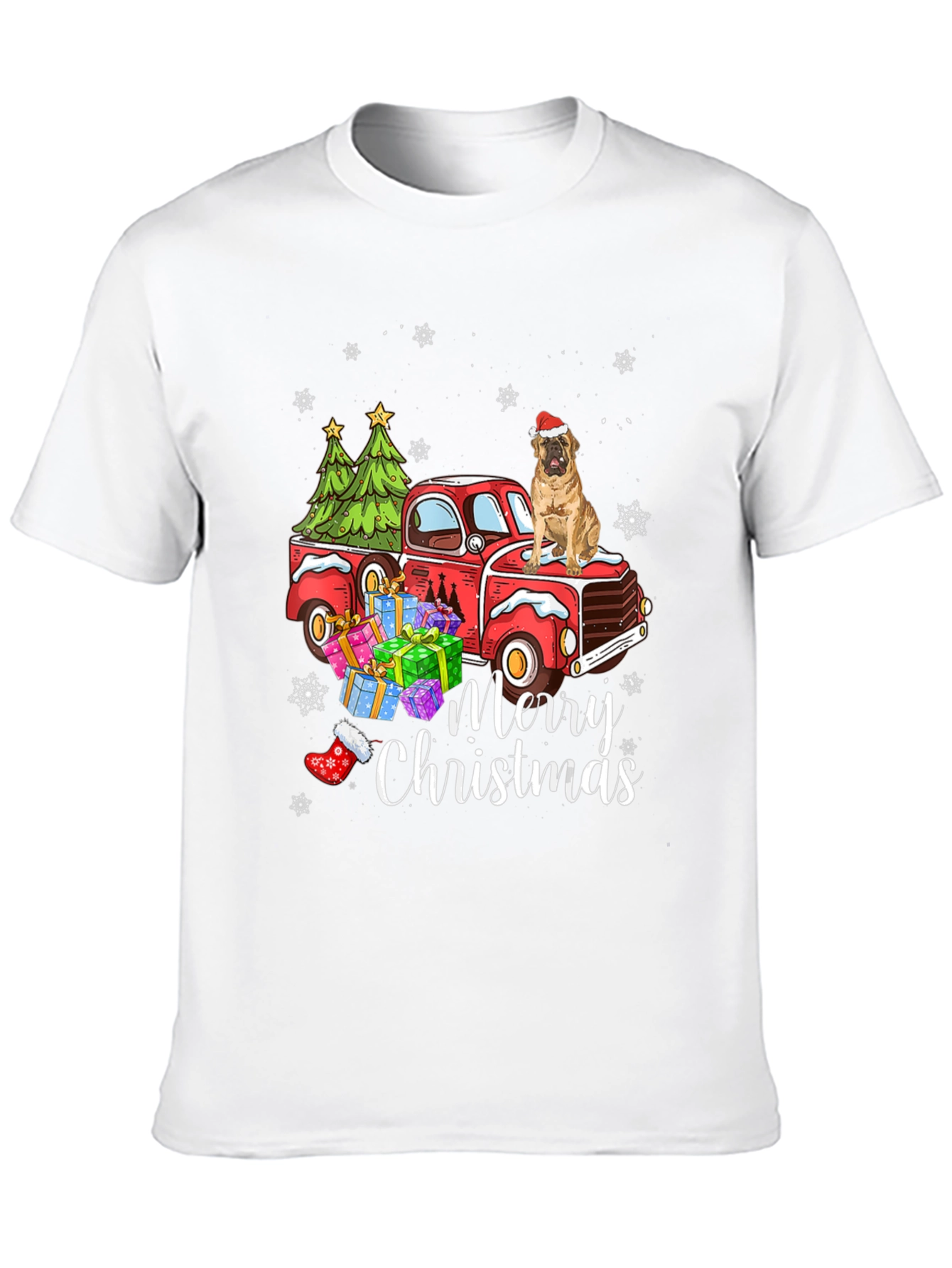 Merry Christmas Dog Truck T-Shirt