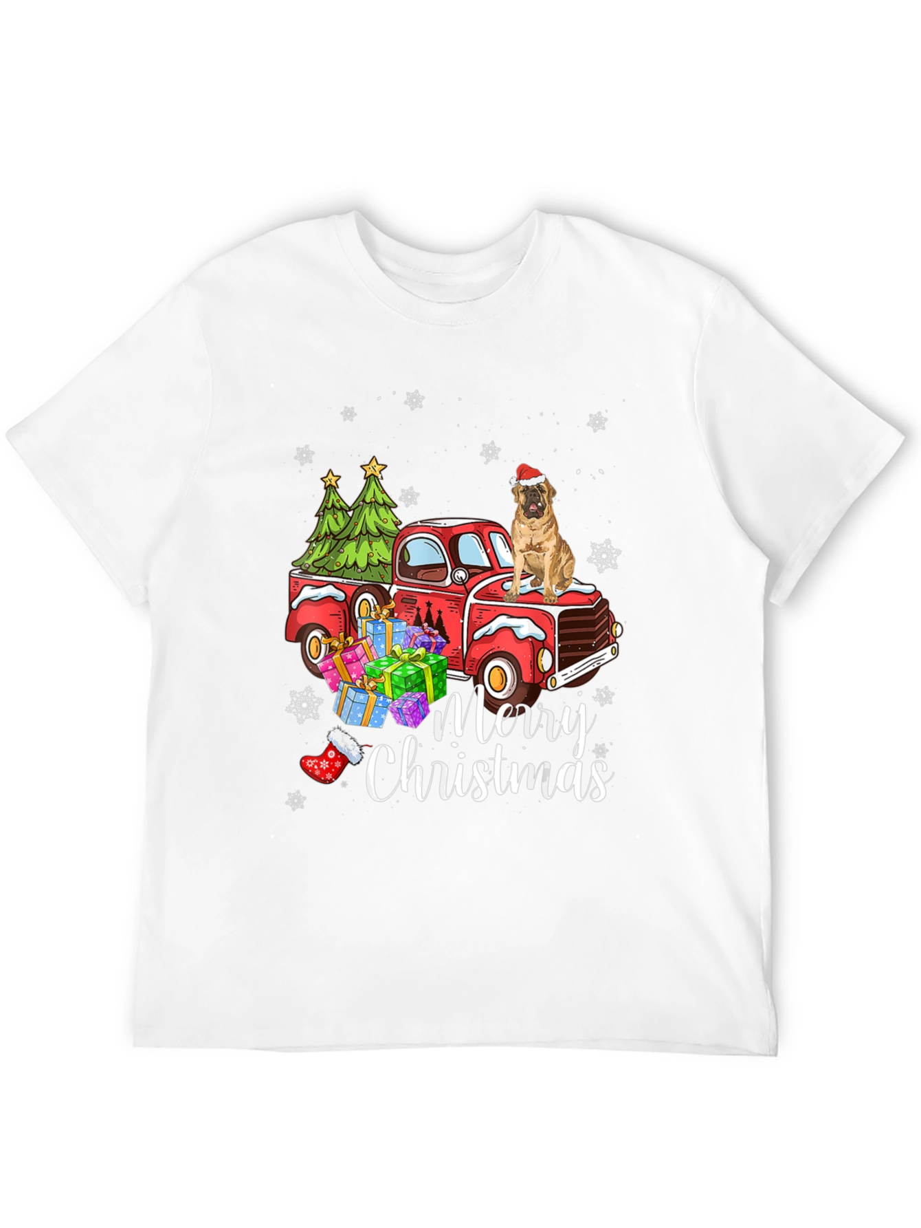 Merry Christmas Dog Truck T-Shirt
