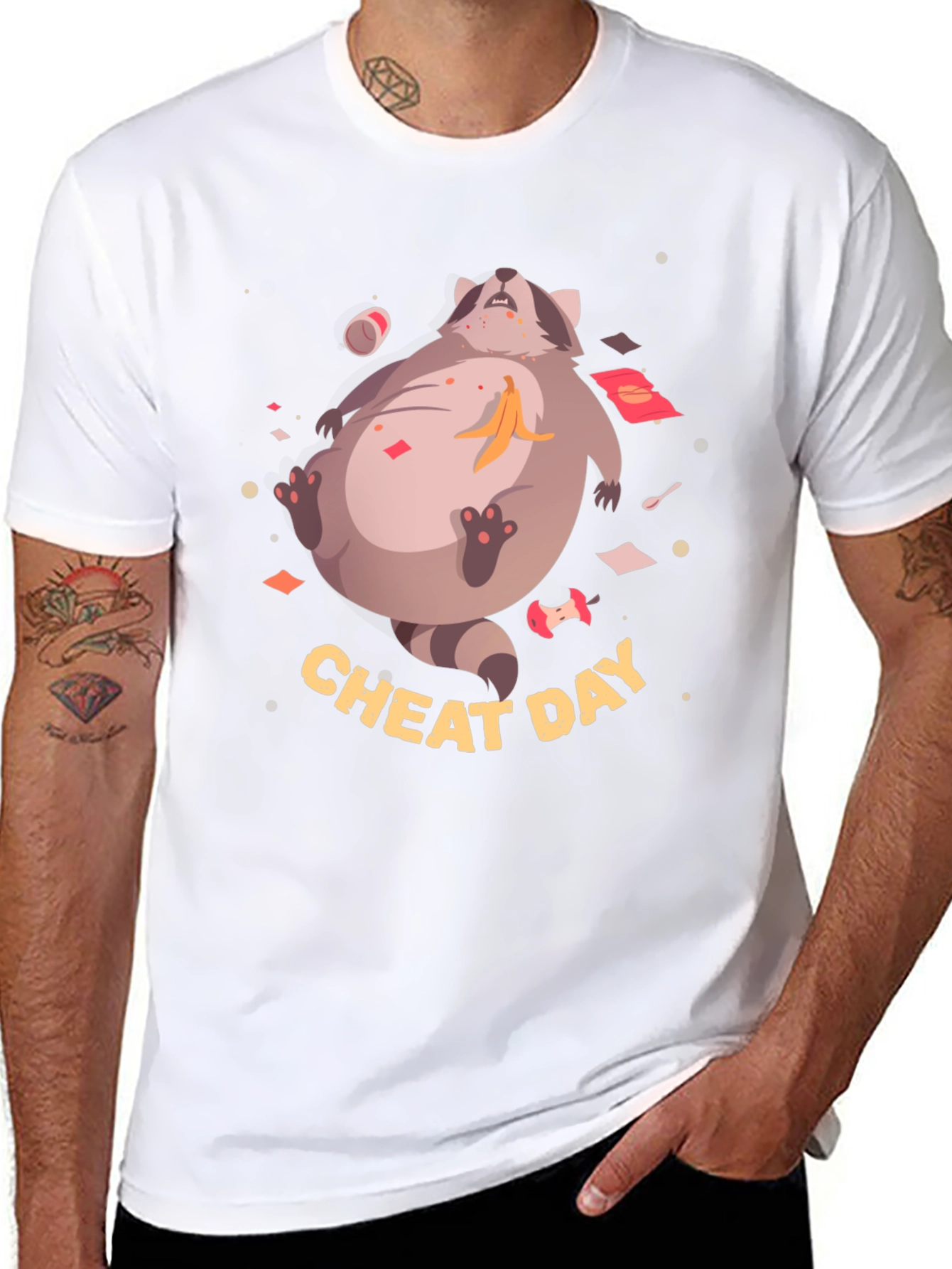 Cheat Day Racoon Graphic Tee