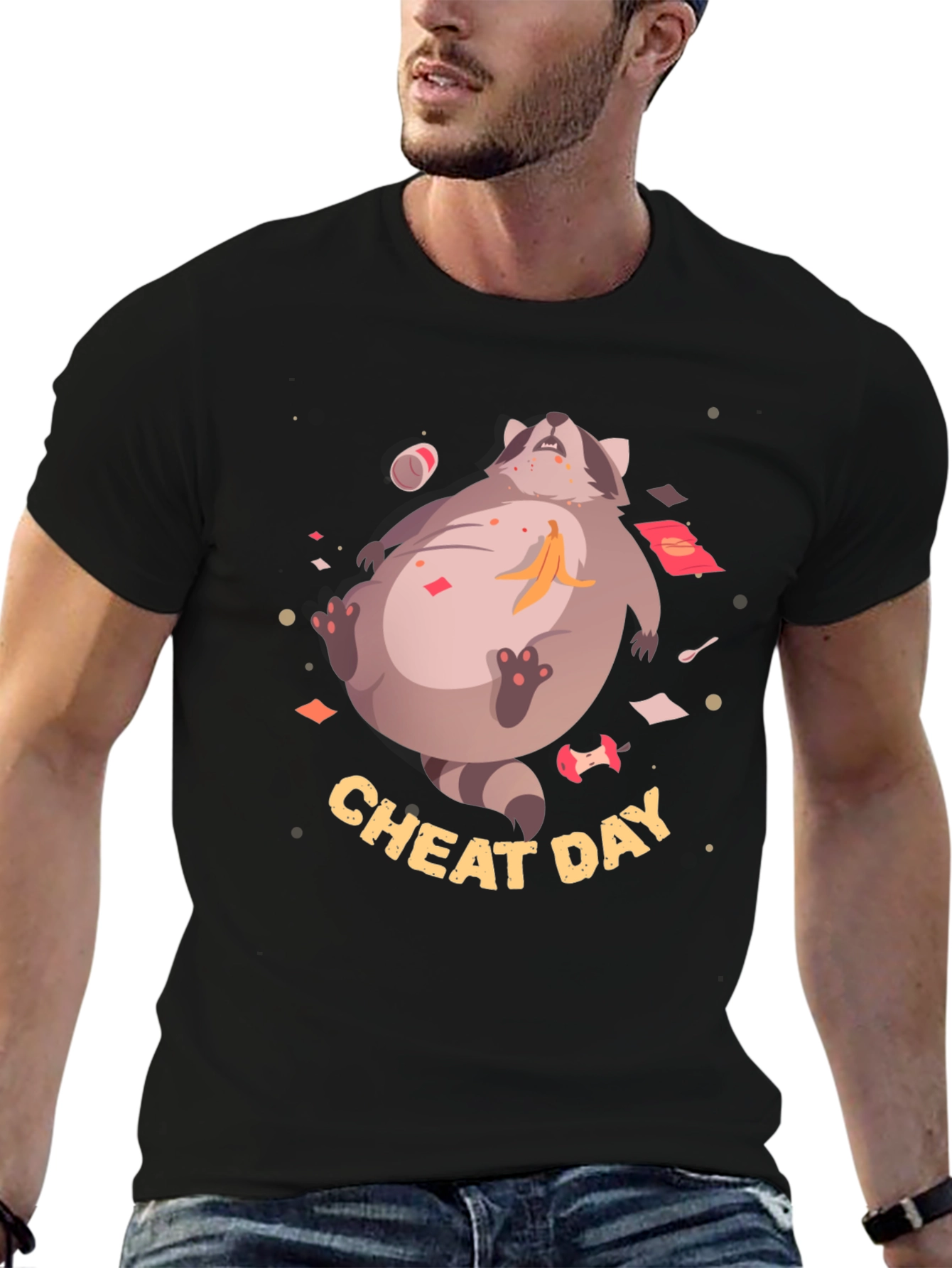 Cheat Day Racoon Graphic Tee