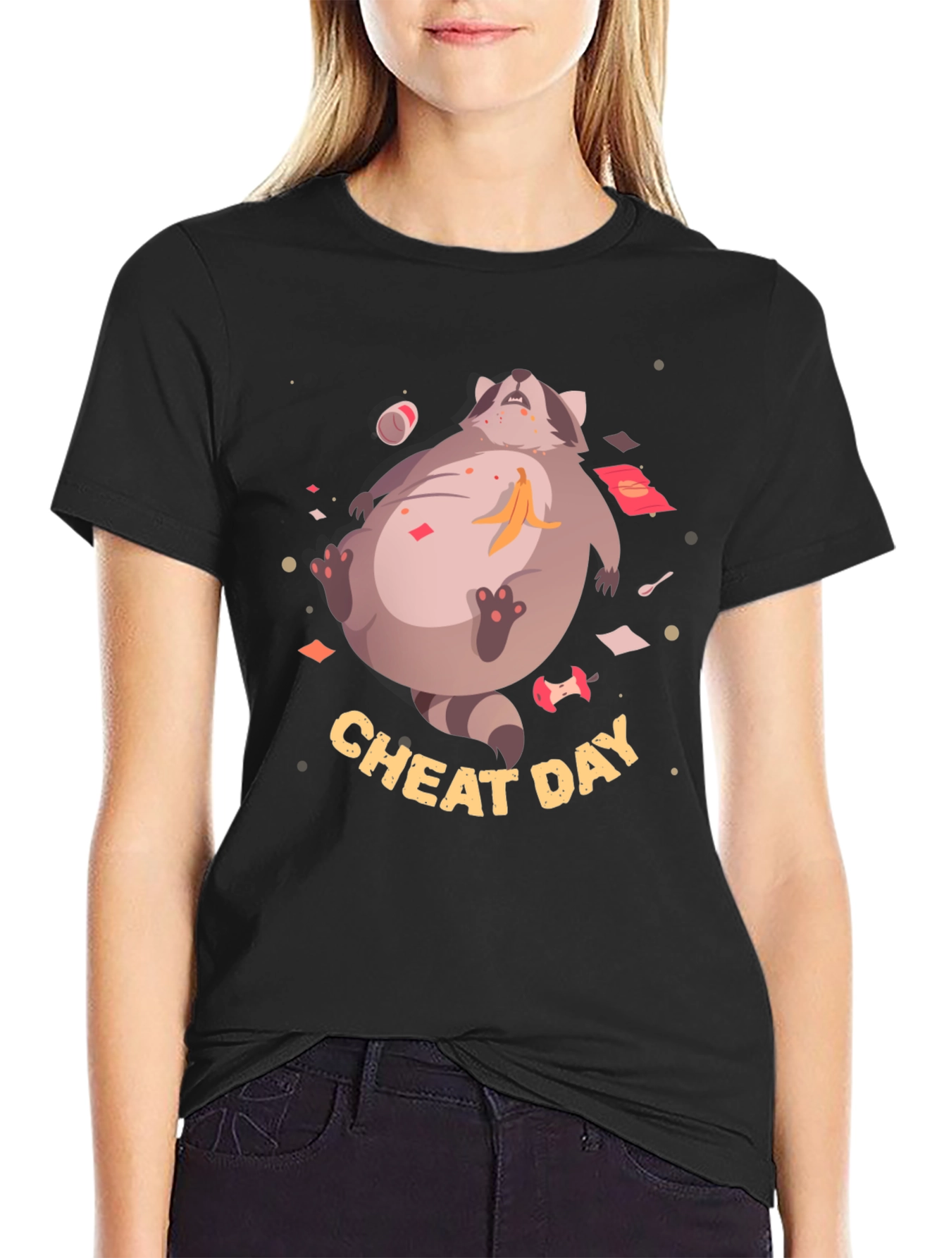 Cheat Day Racoon Graphic Tee