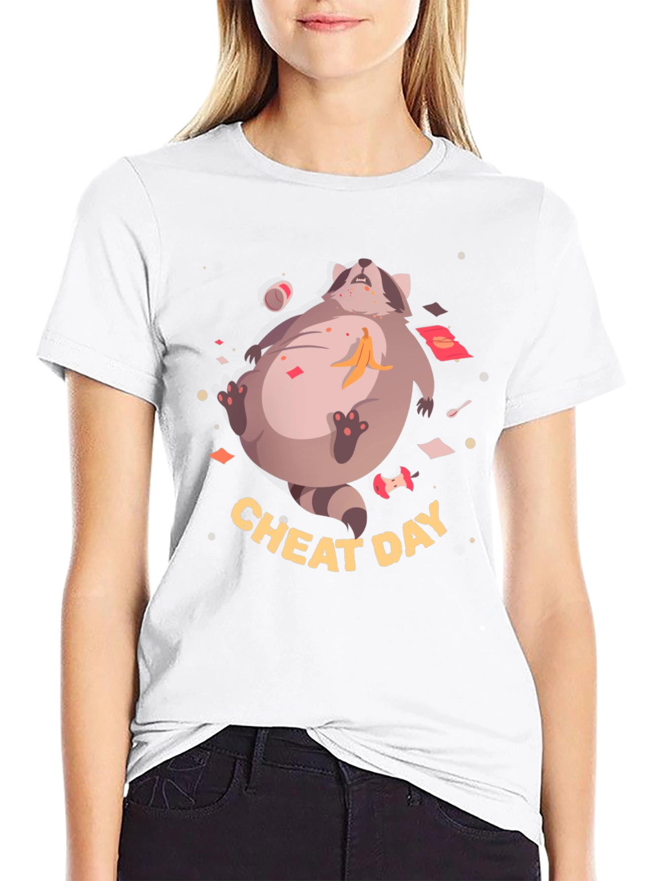 Cheat Day Racoon Graphic Tee