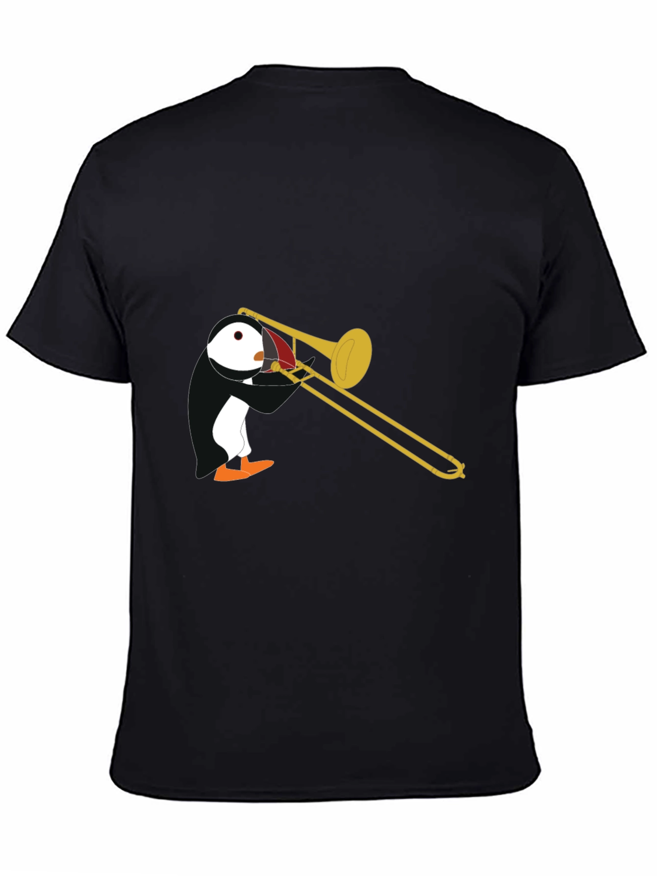 Penguin Trombone Player Graphic T-Shirt