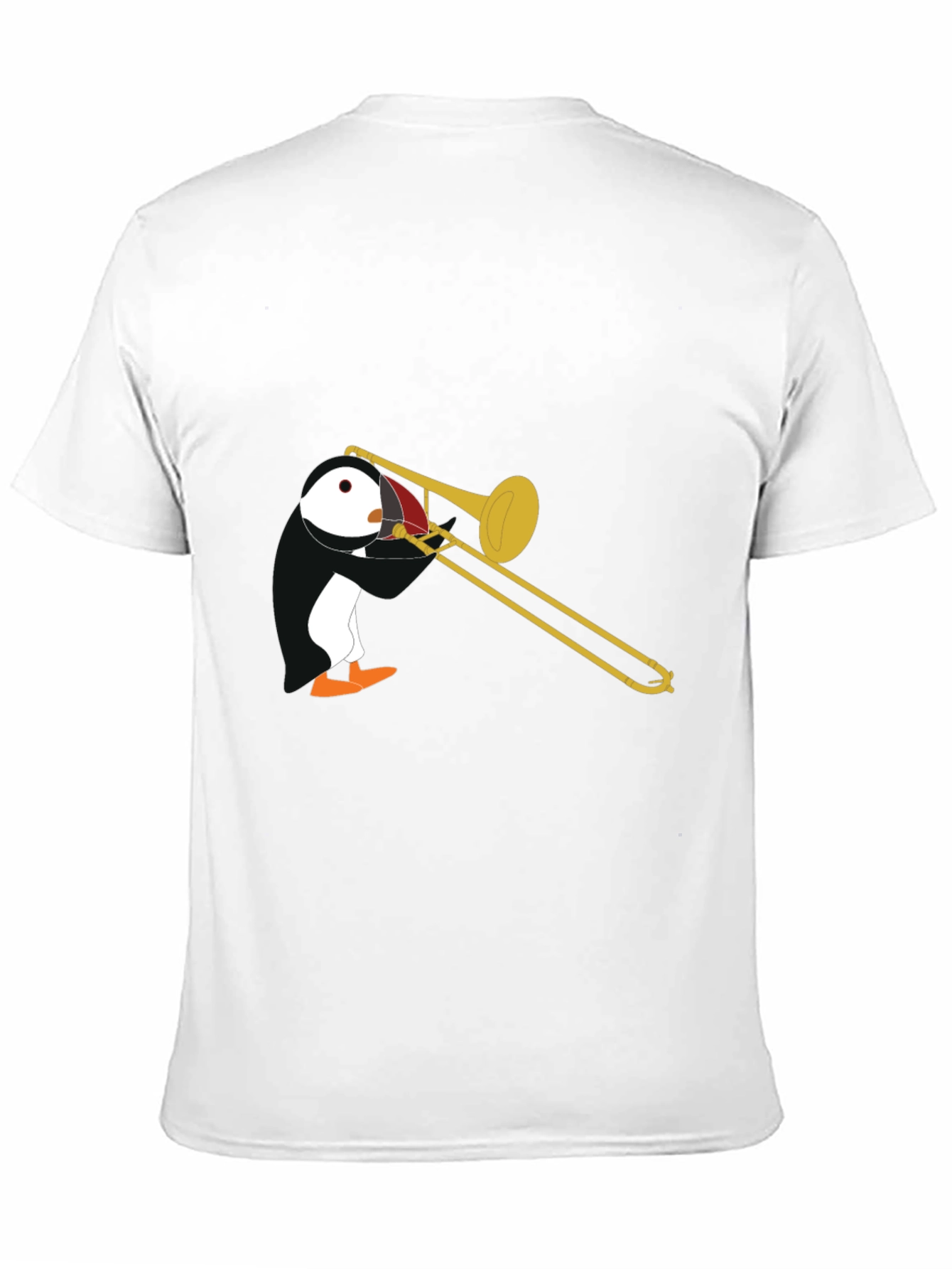 Penguin Trombone Player Graphic T-Shirt