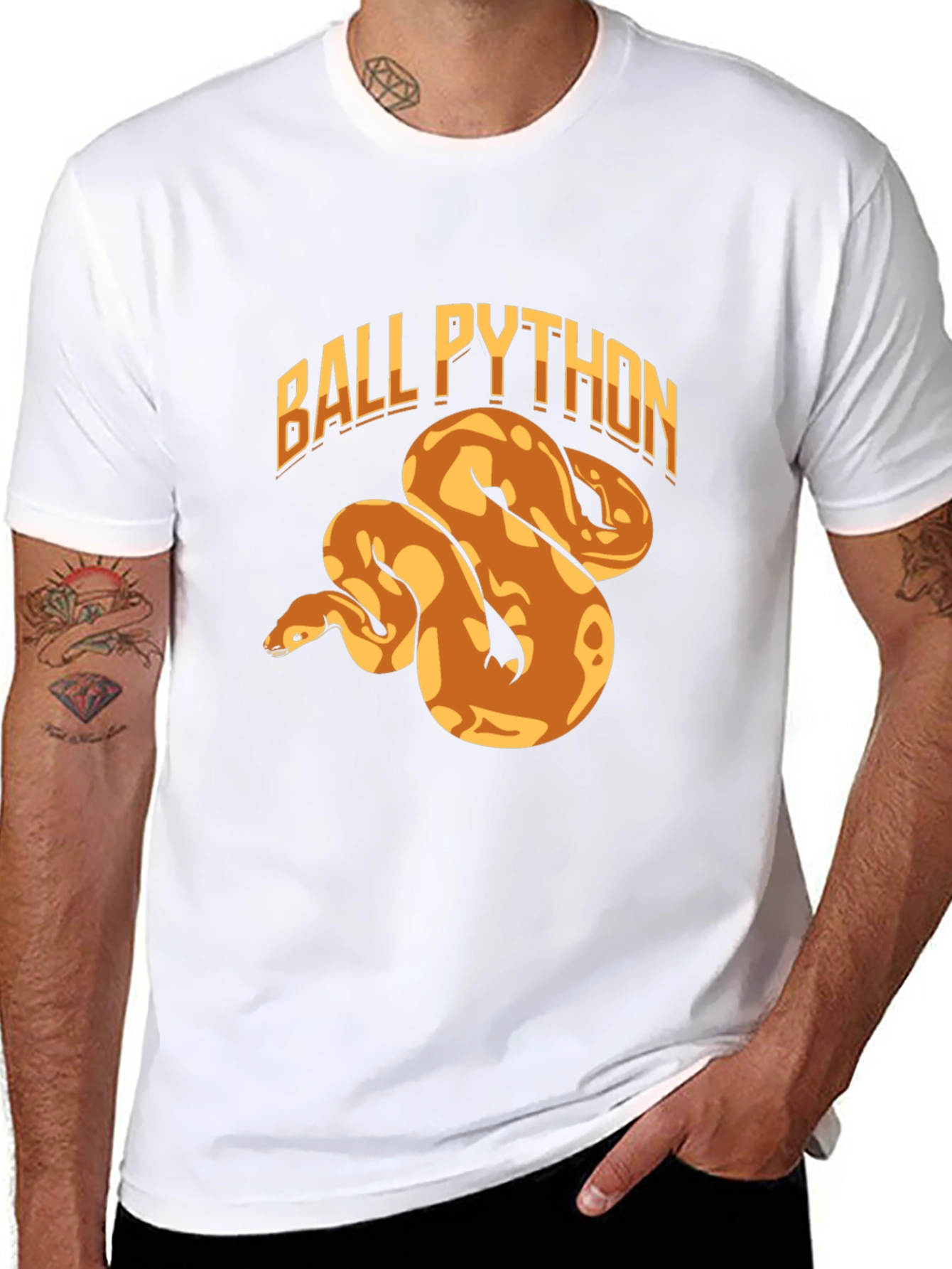 Ball Python Graphic Tee - Cool Snake Lover Gift