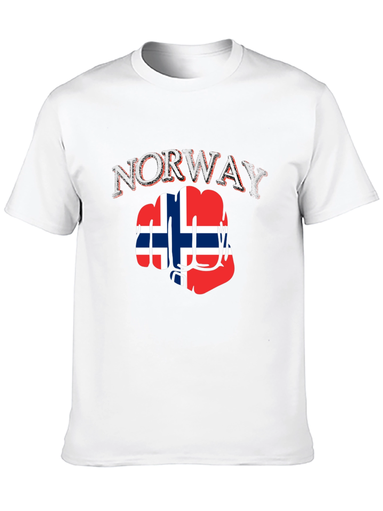 Norway Flag Fist T-Shirt - Black Cotton Tee