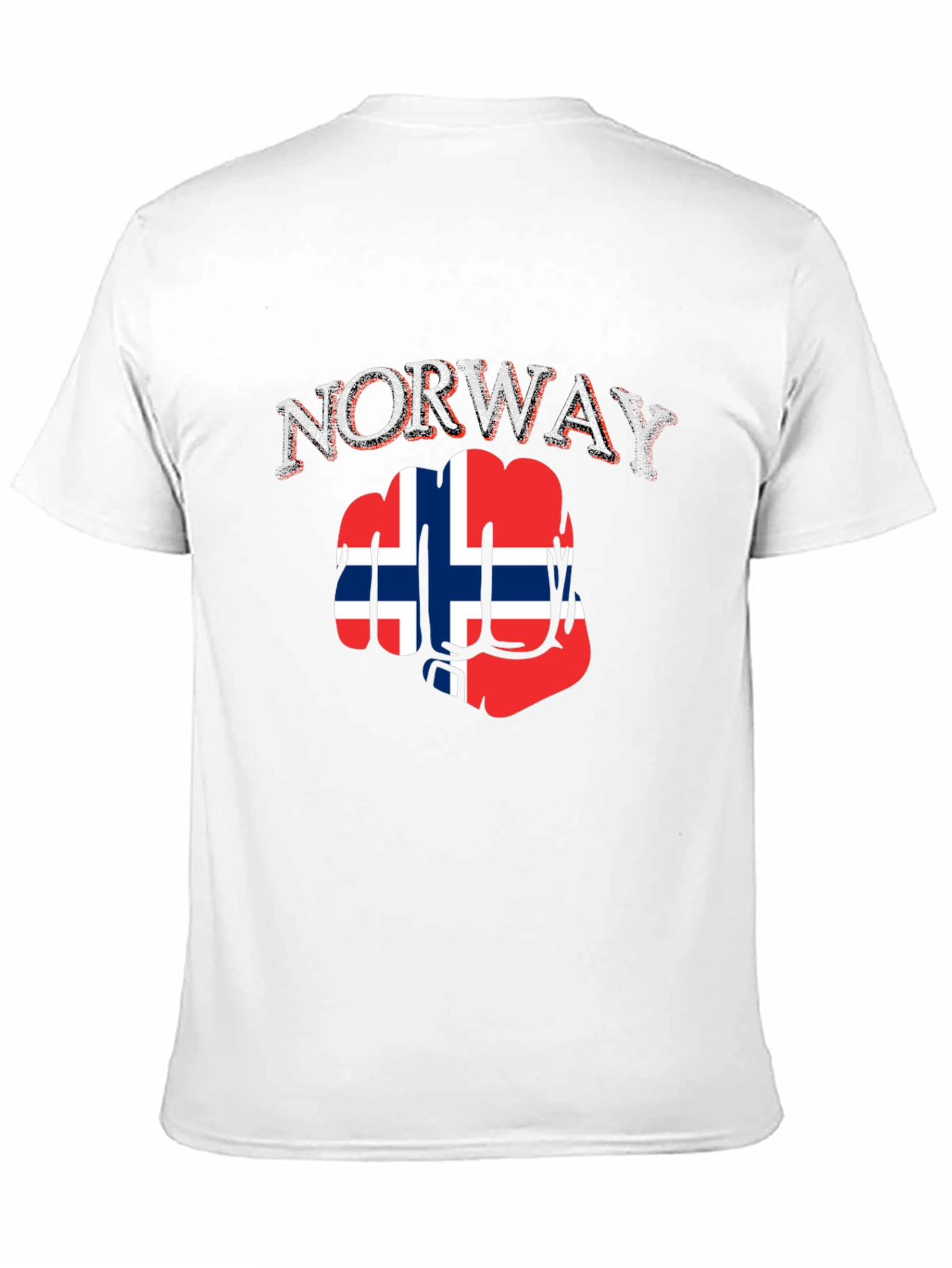 Norway Flag Fist T-Shirt - Black Cotton Tee