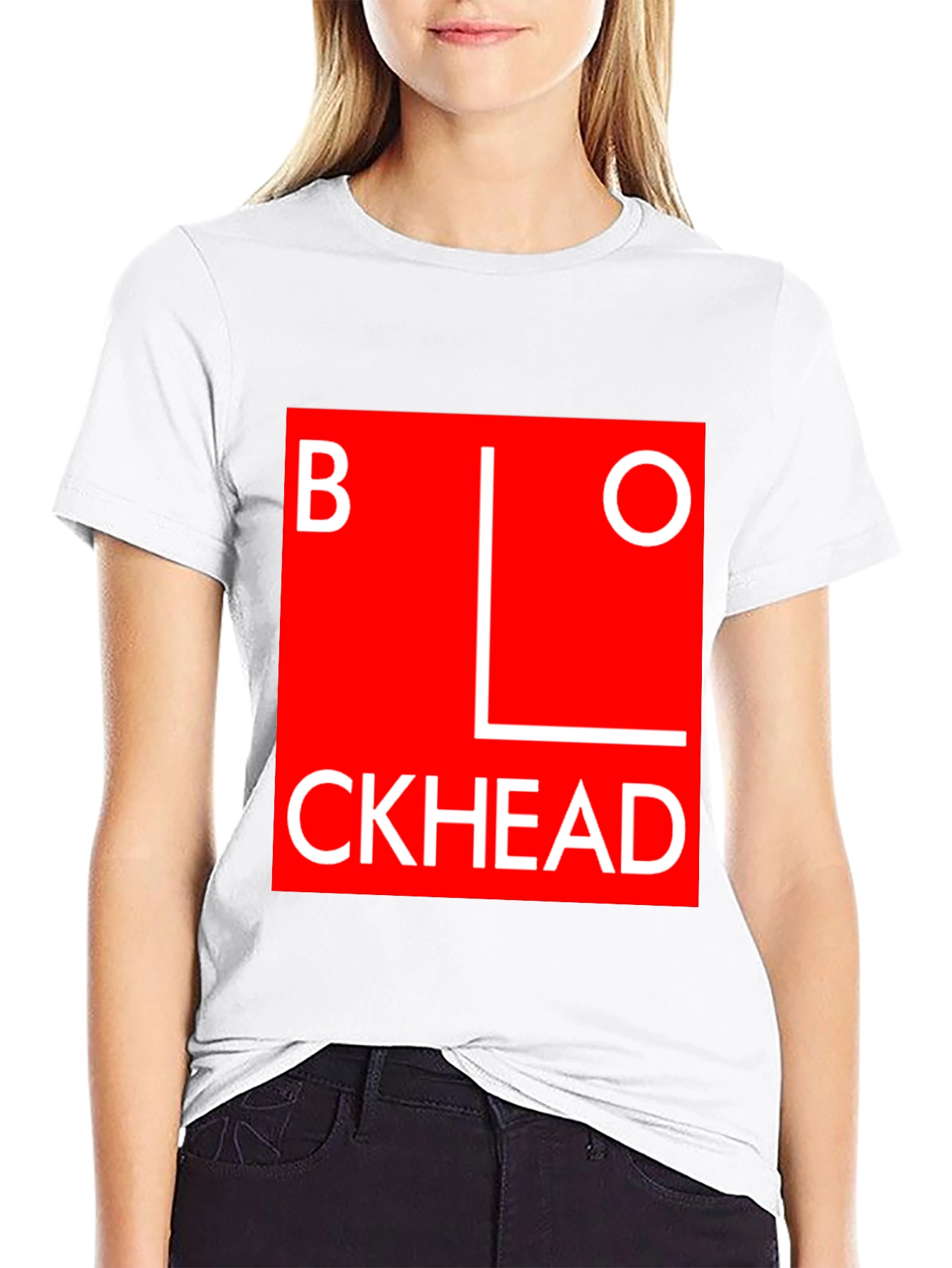 Blockhead Graphic Tee - Bold Statement T-Shirt