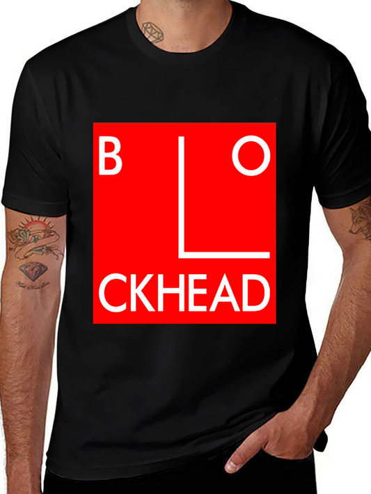Blockhead Graphic Tee - Bold Statement T-Shirt