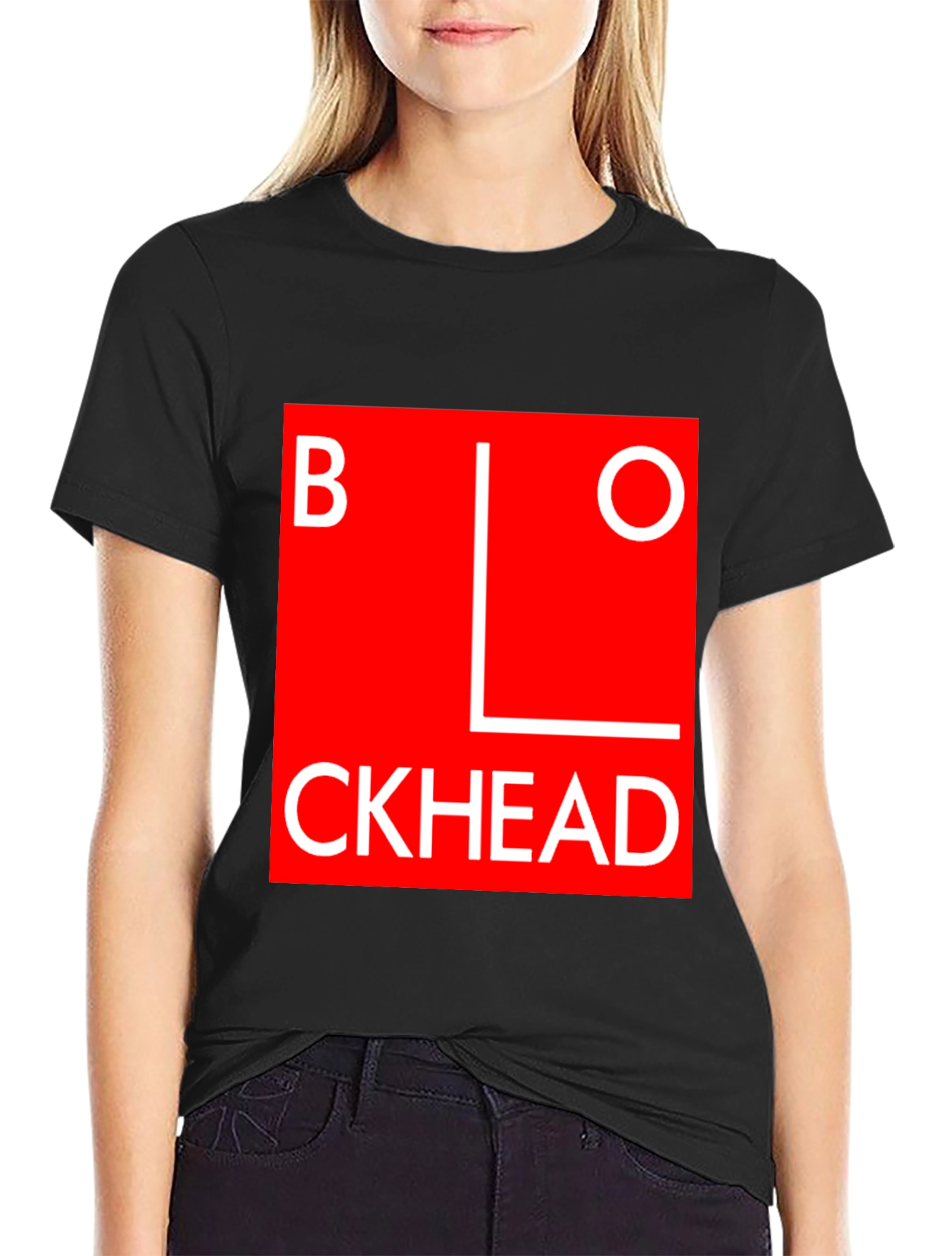 Blockhead Graphic Tee - Bold Statement T-Shirt