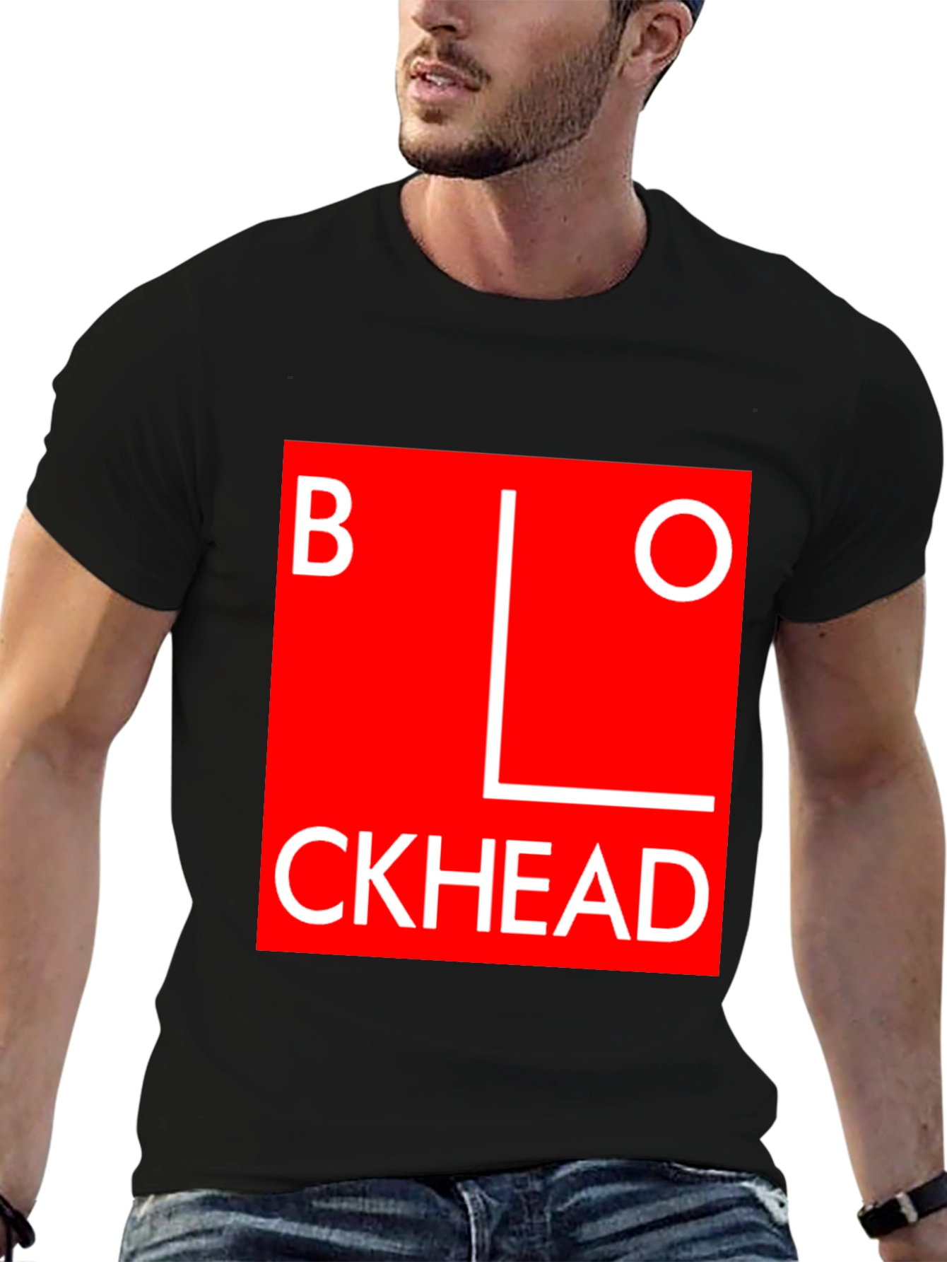 Blockhead Graphic Tee - Bold Statement T-Shirt