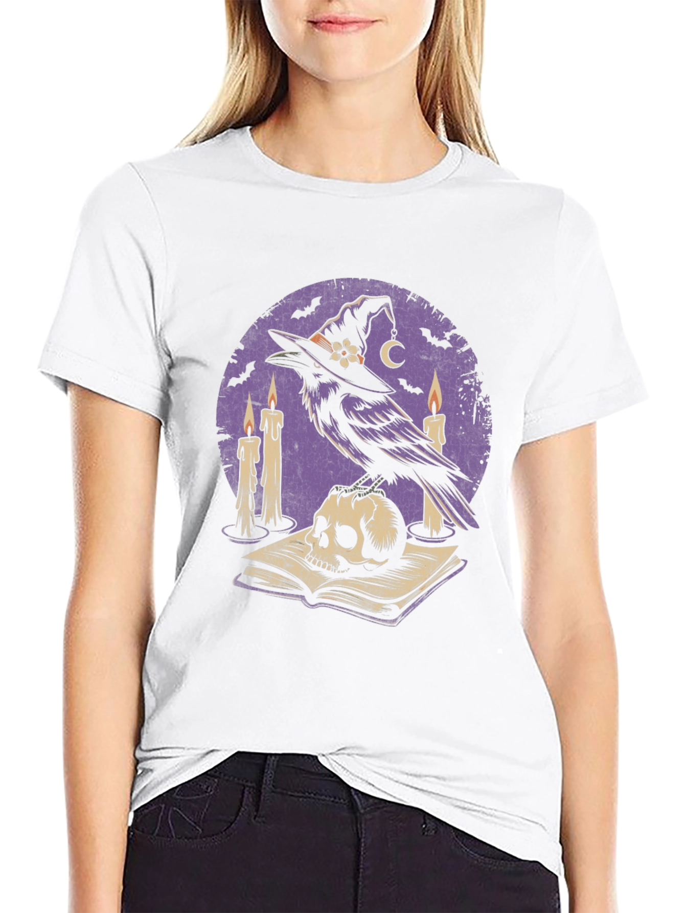 Witchy Raven T-Shirt | Skull & Magic