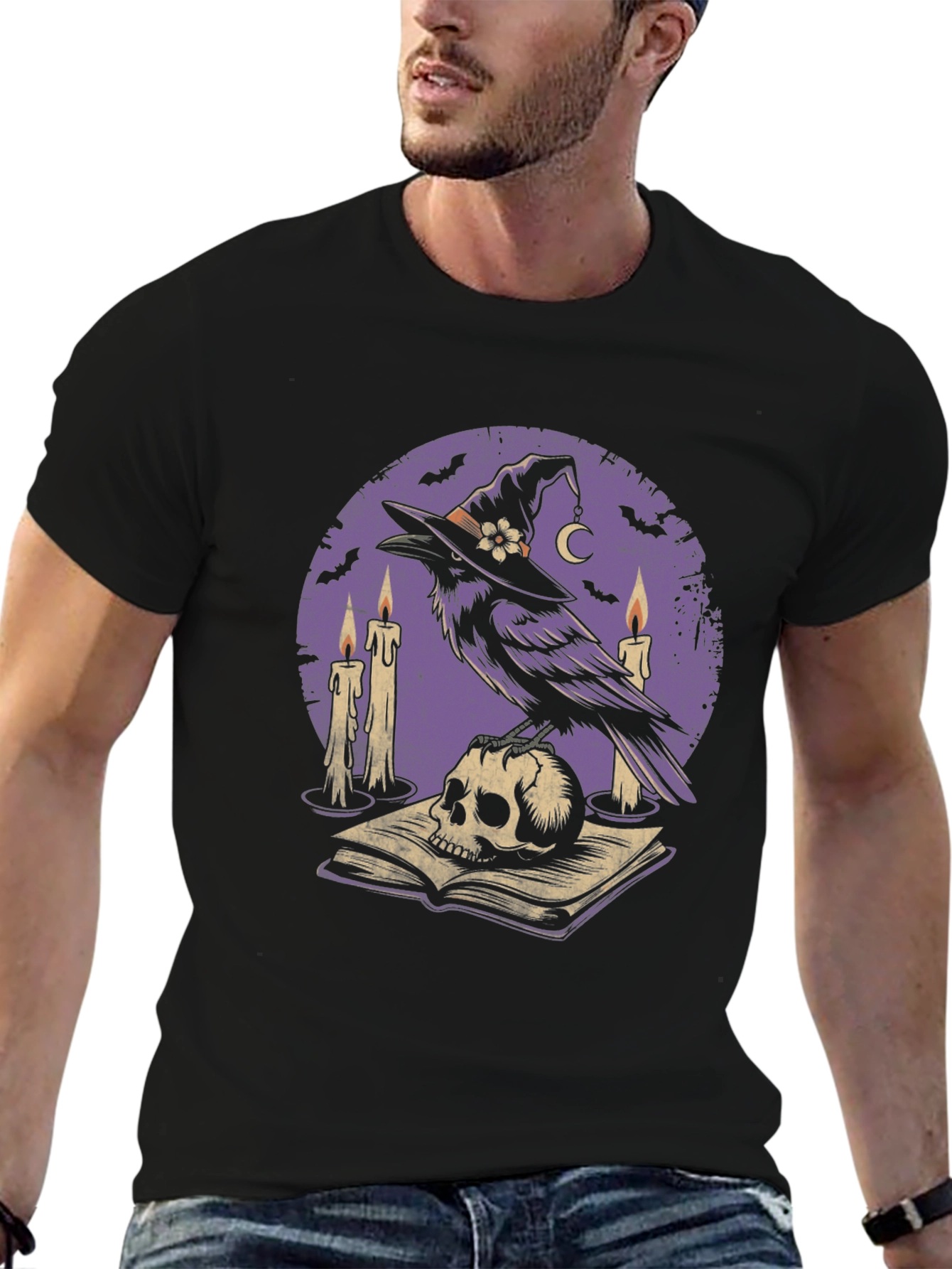 Witchy Raven T-Shirt | Skull & Magic