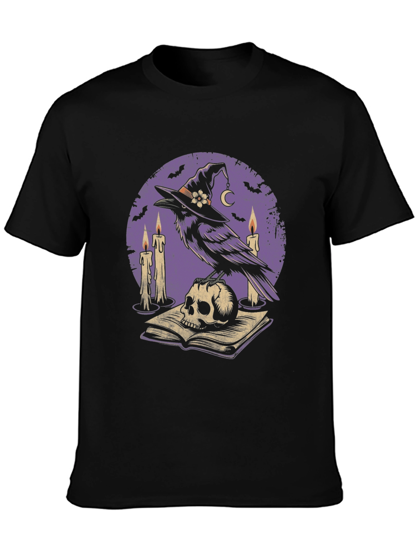 Witchy Raven T-Shirt | Skull & Magic