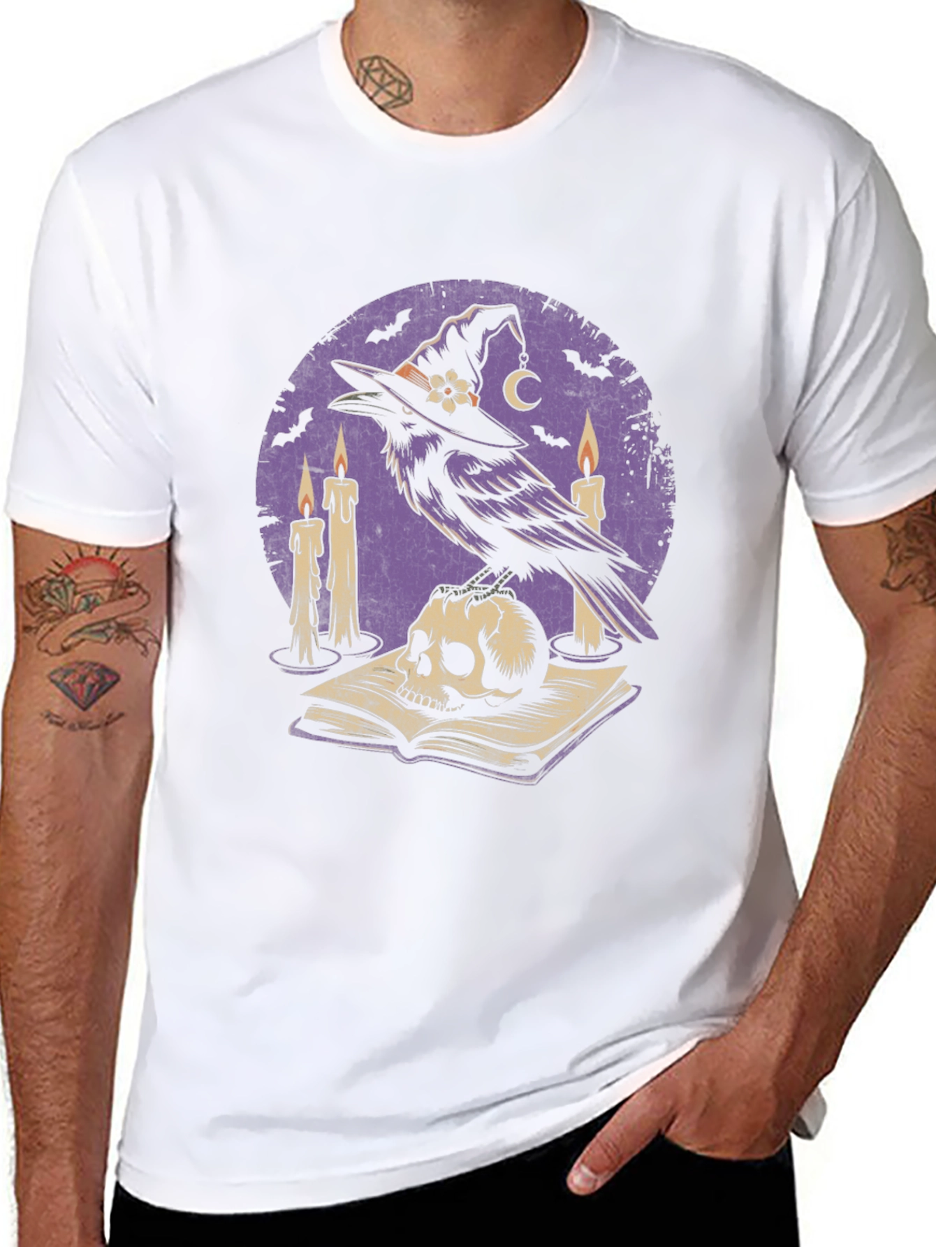 Witchy Raven T-Shirt | Skull & Magic