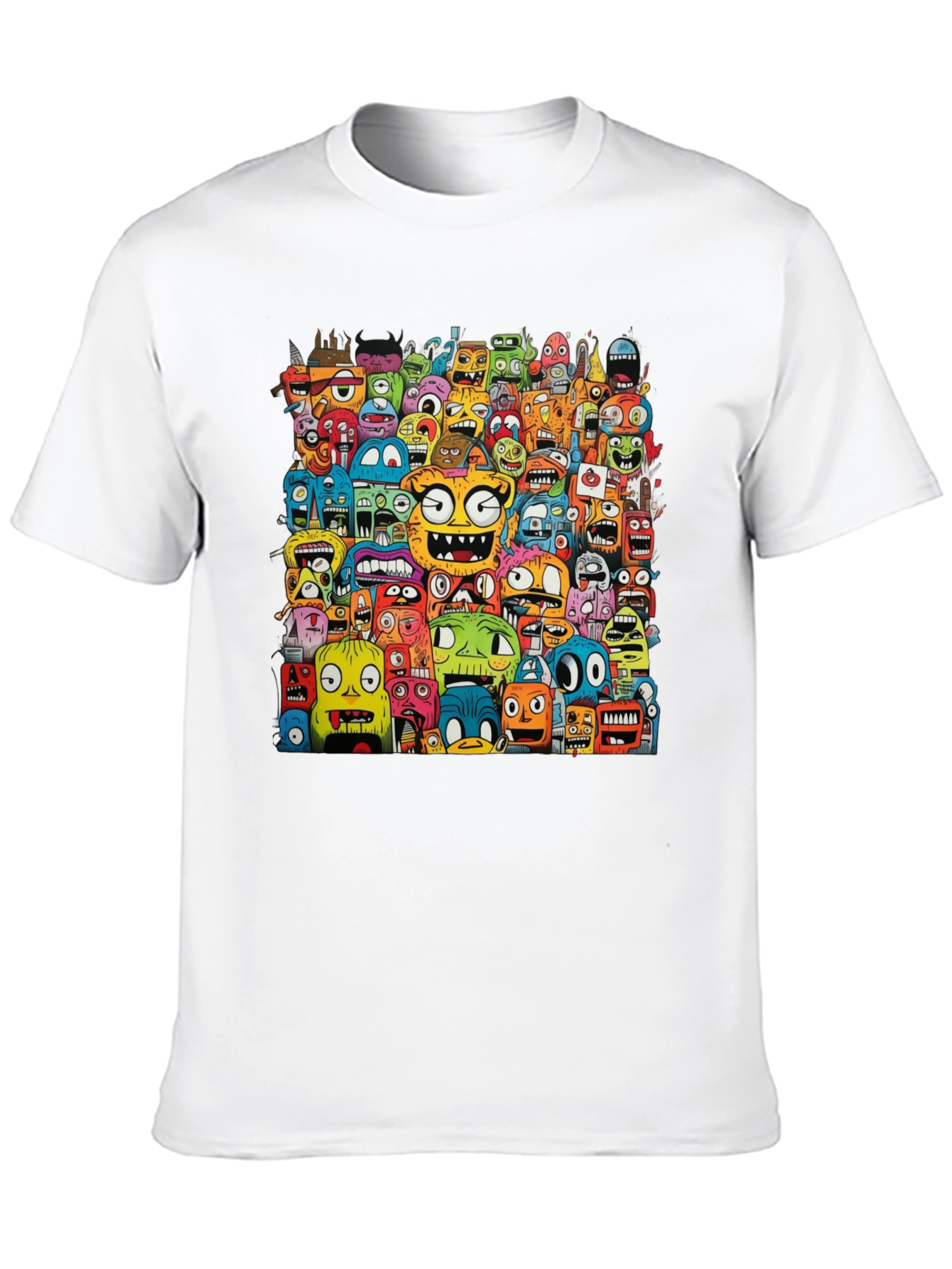 Monster Doodle Black Graphic T-Shirt