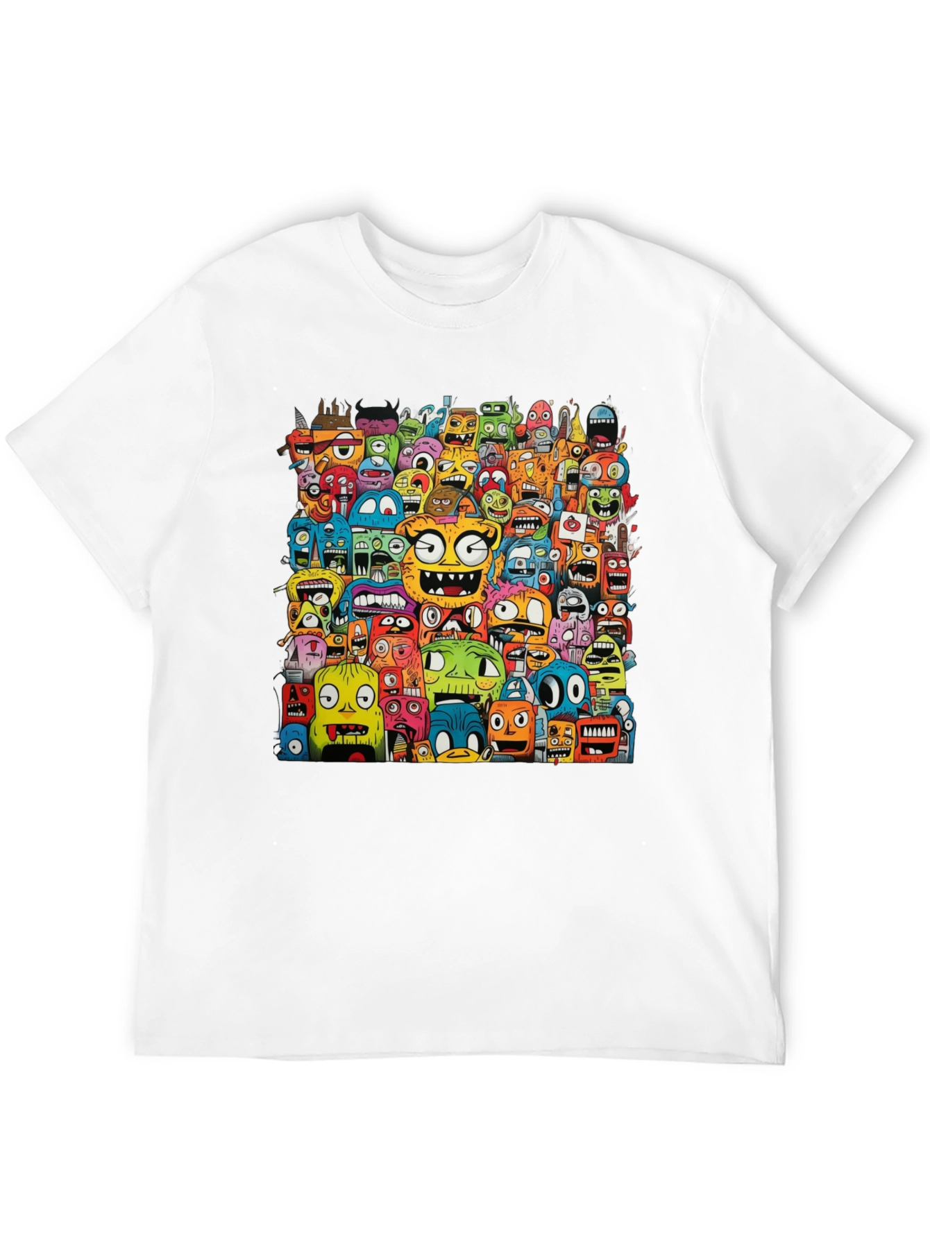 Monster Doodle Black Graphic T-Shirt