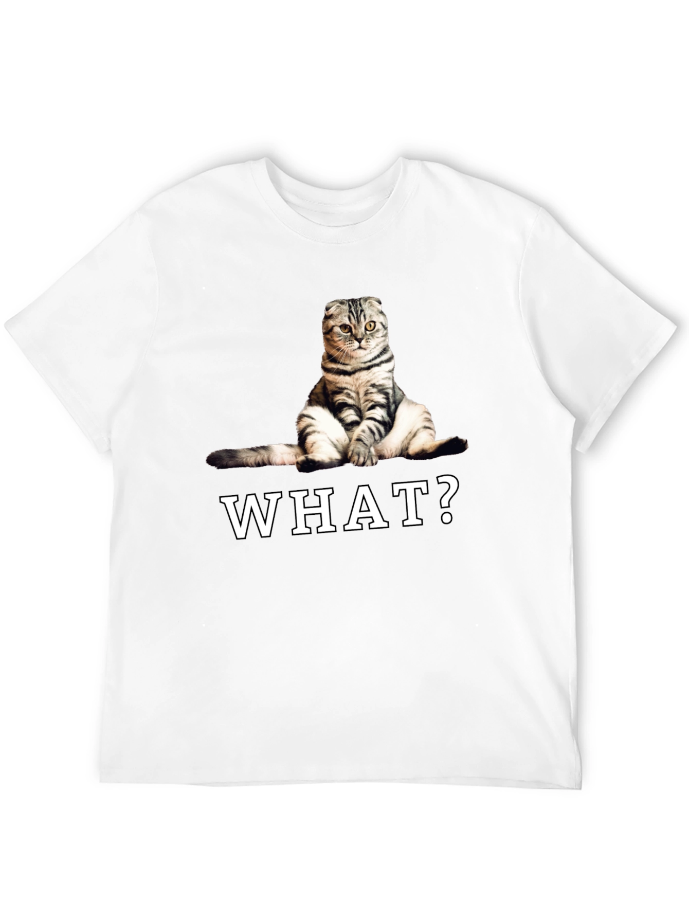 Funny Cat What? Graphic T-Shirt
