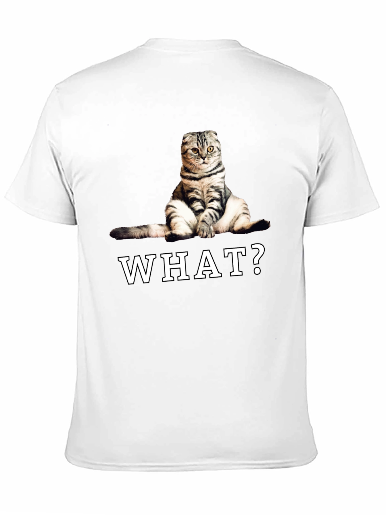 Funny Cat What? Graphic T-Shirt