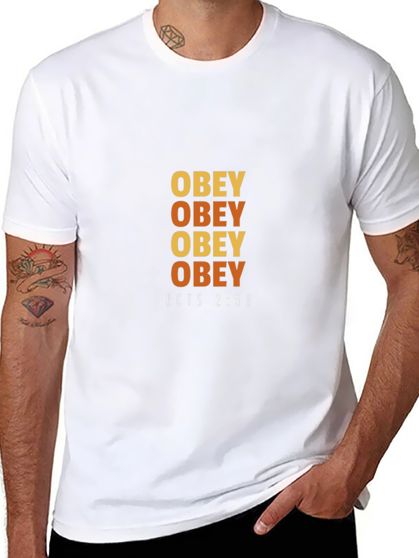 Obey T-Shirt - Acts 2:38 Design
