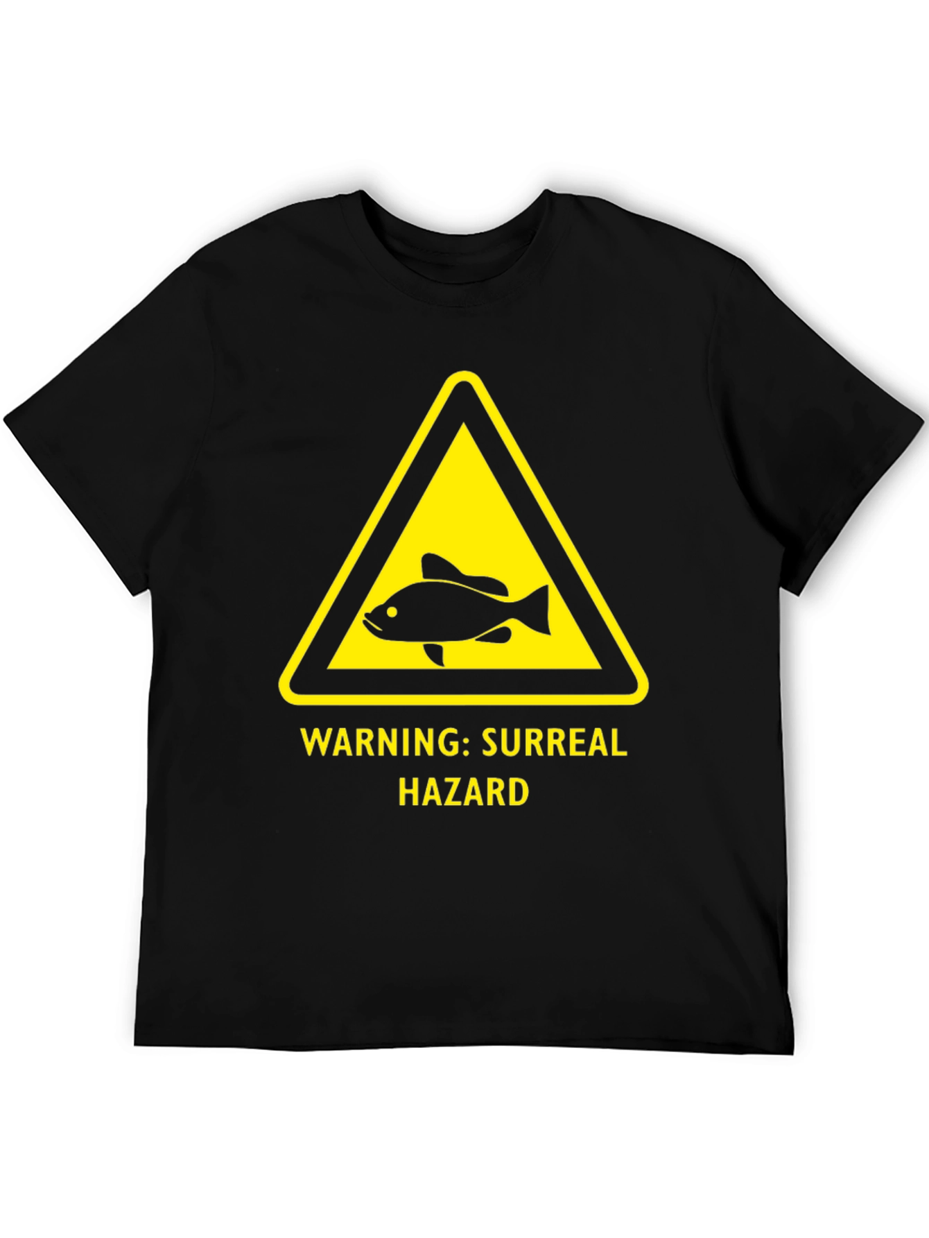 Surreal Hazard Fish T-Shirt - Warning Sign Graphic Tee