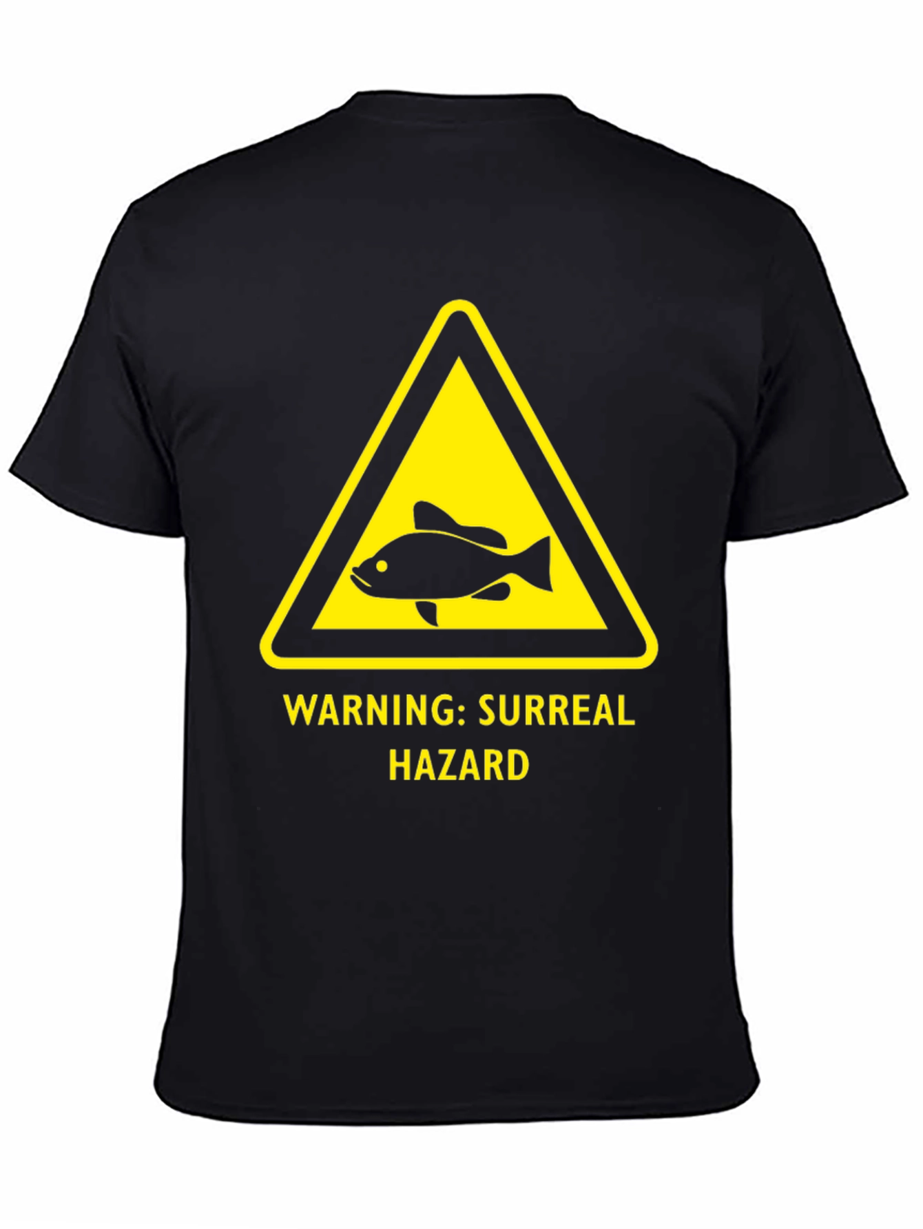 Surreal Hazard Fish T-Shirt - Warning Sign Graphic Tee