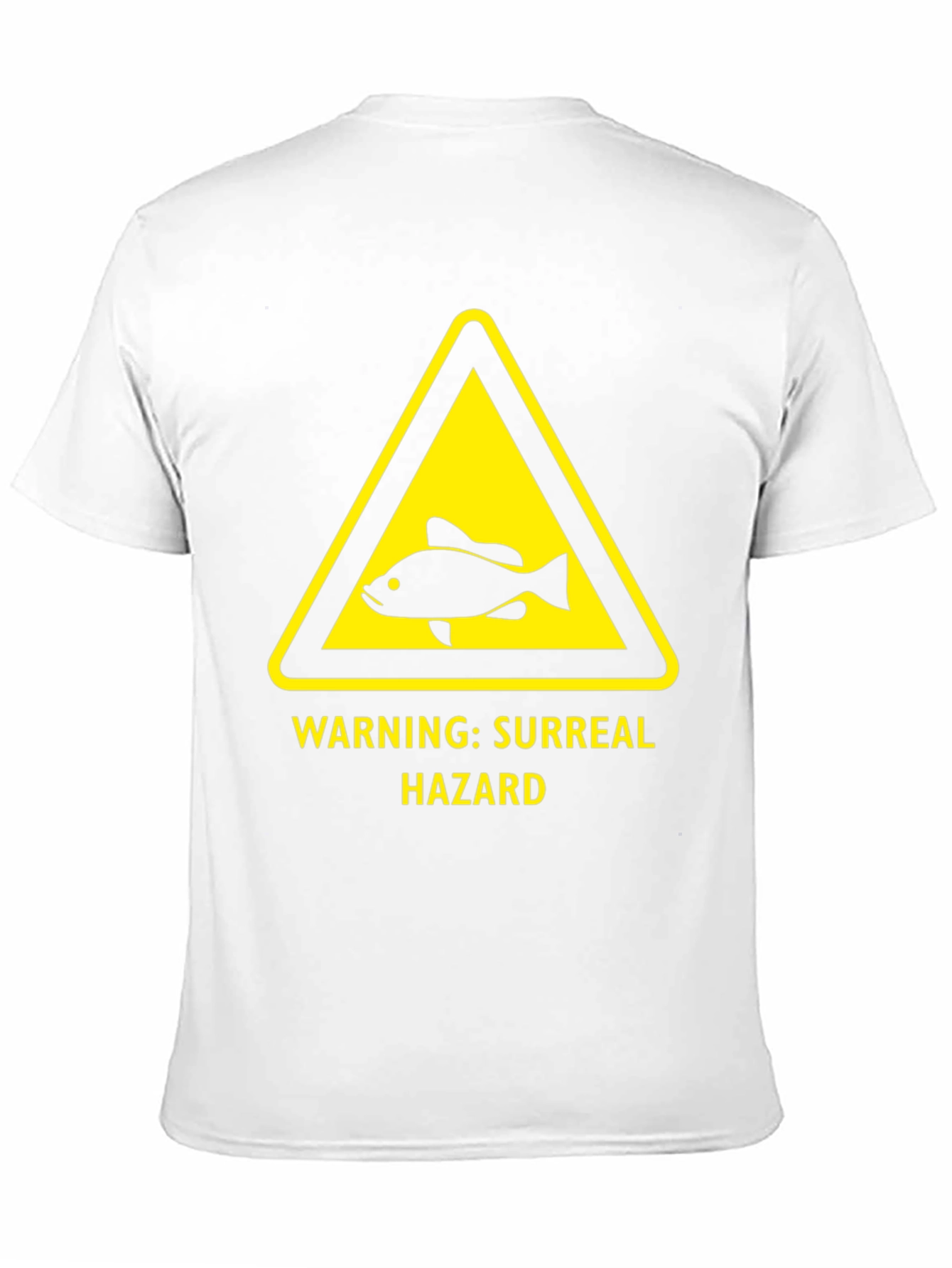 Surreal Hazard Fish T-Shirt - Warning Sign Graphic Tee